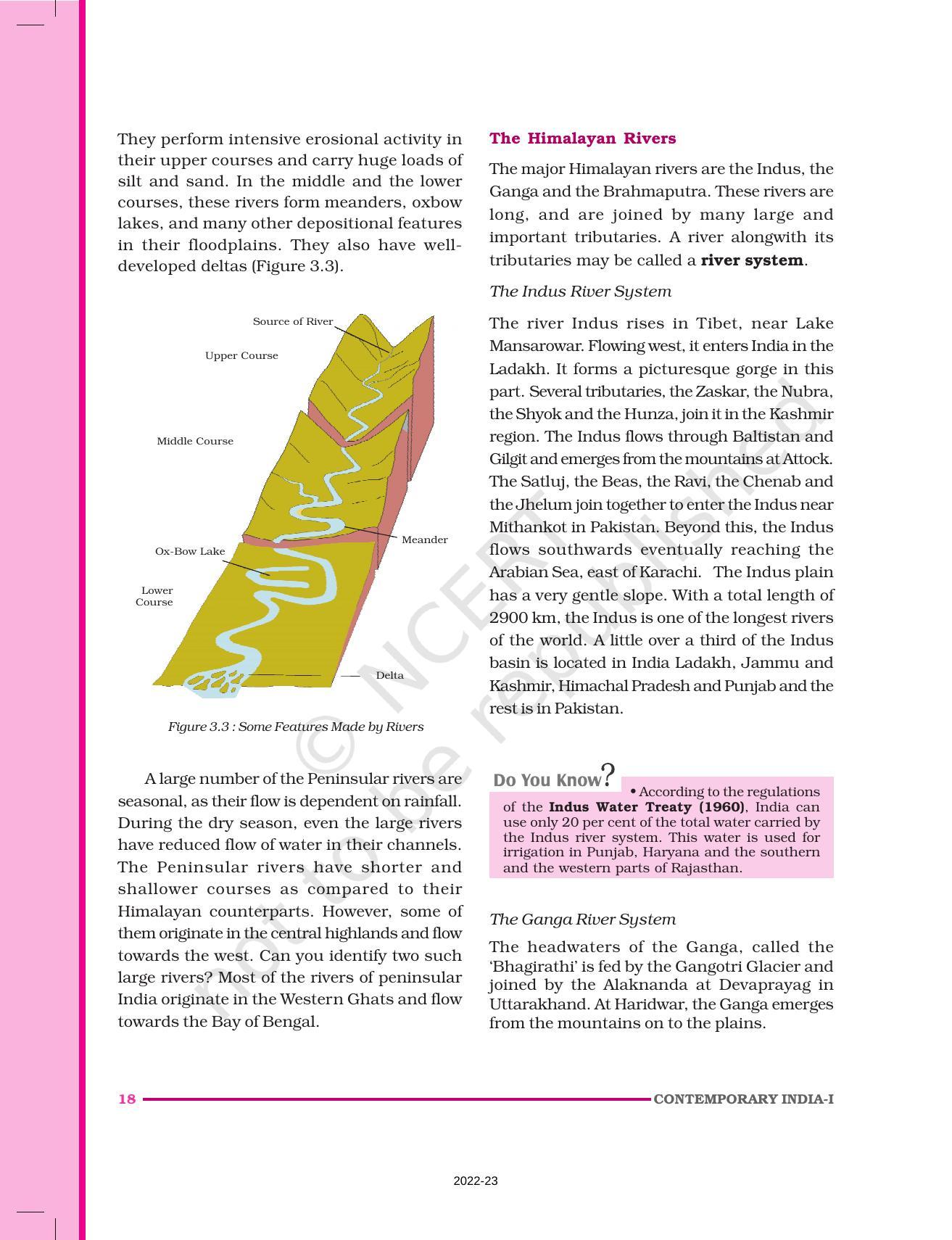 NCERT Book For Class 9 Geography Chapter 3 Drainage