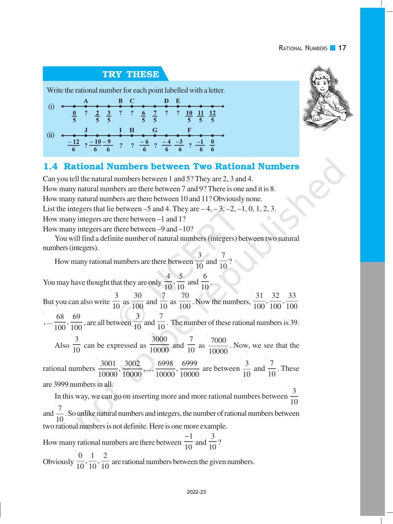 NCERT Book For Class 8 Maths Chapter 1 Rational Numbers