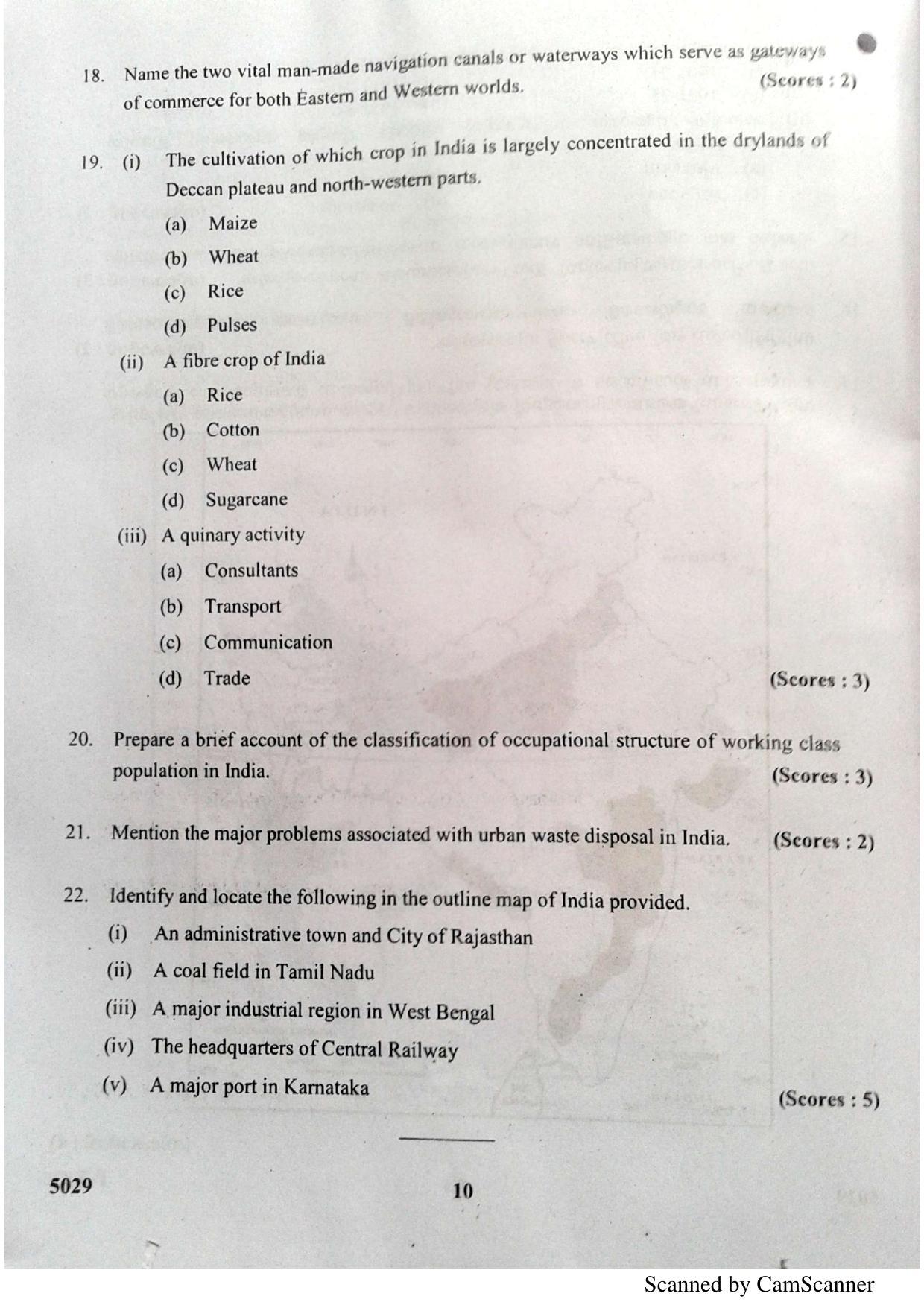 Kerala Plus Two 2017 Geography Question Paper IndCareer Docs