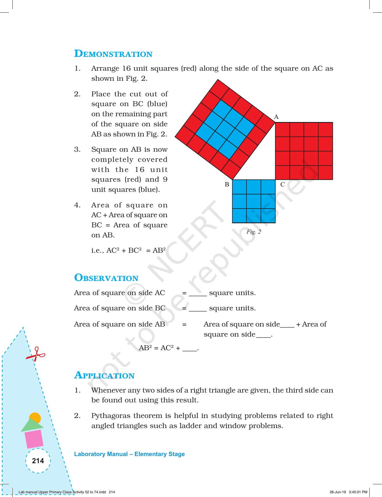 NCERT Laboratory Manuals For Class VI To VIII Mathematics Activities