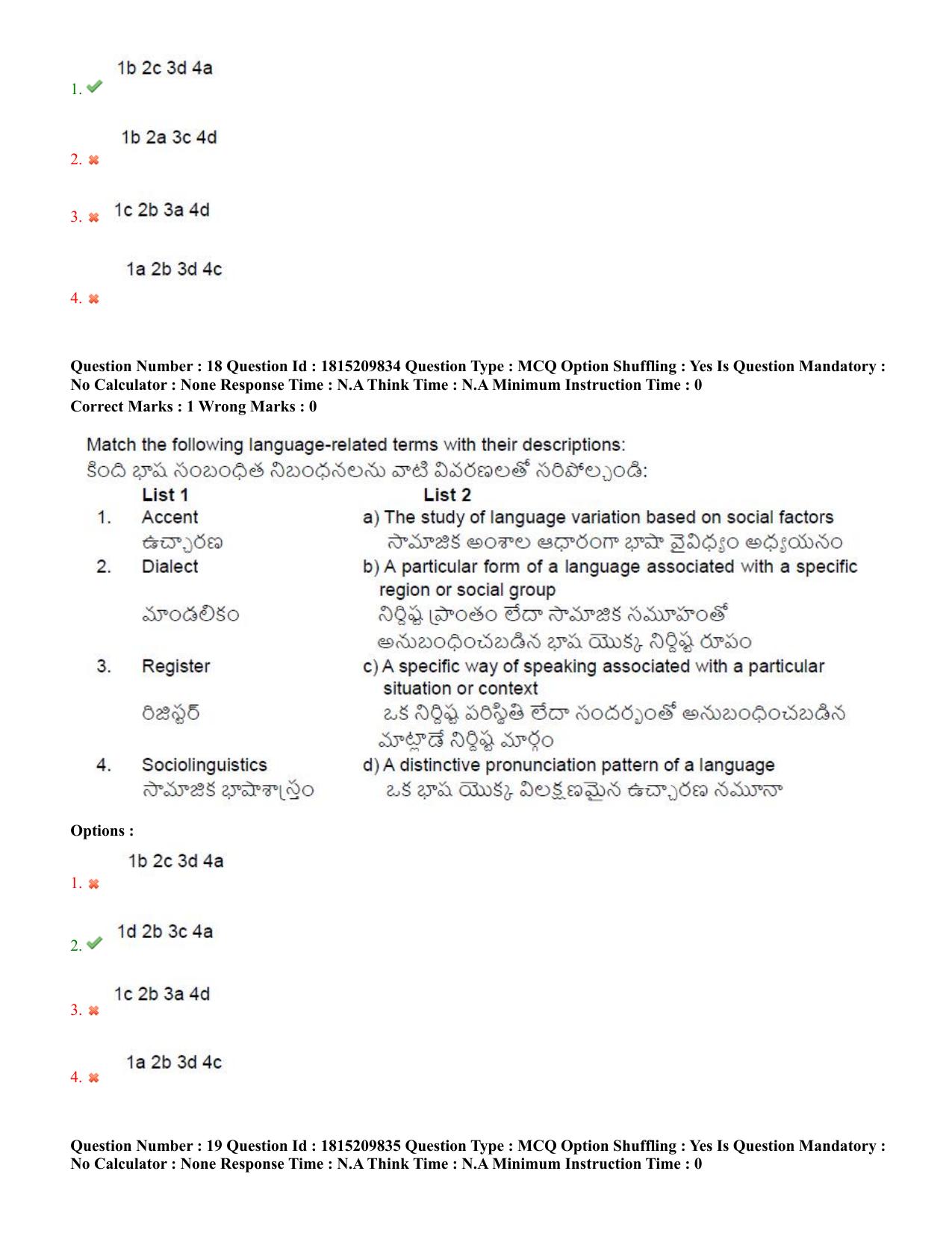 TS CPGET 2023 M A Linguistics Shift 2 Question Paper With Answer Key