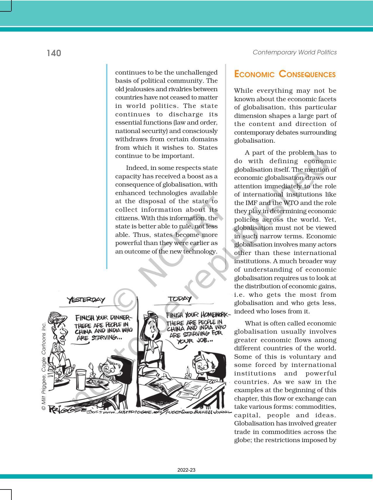 NCERT Book For Class 12 Political Science Chapter 9 Globalisation