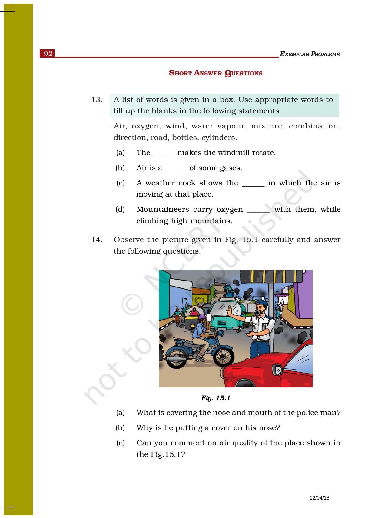 Ncert Exemplar Book For Class Science Chapter Air Around Us