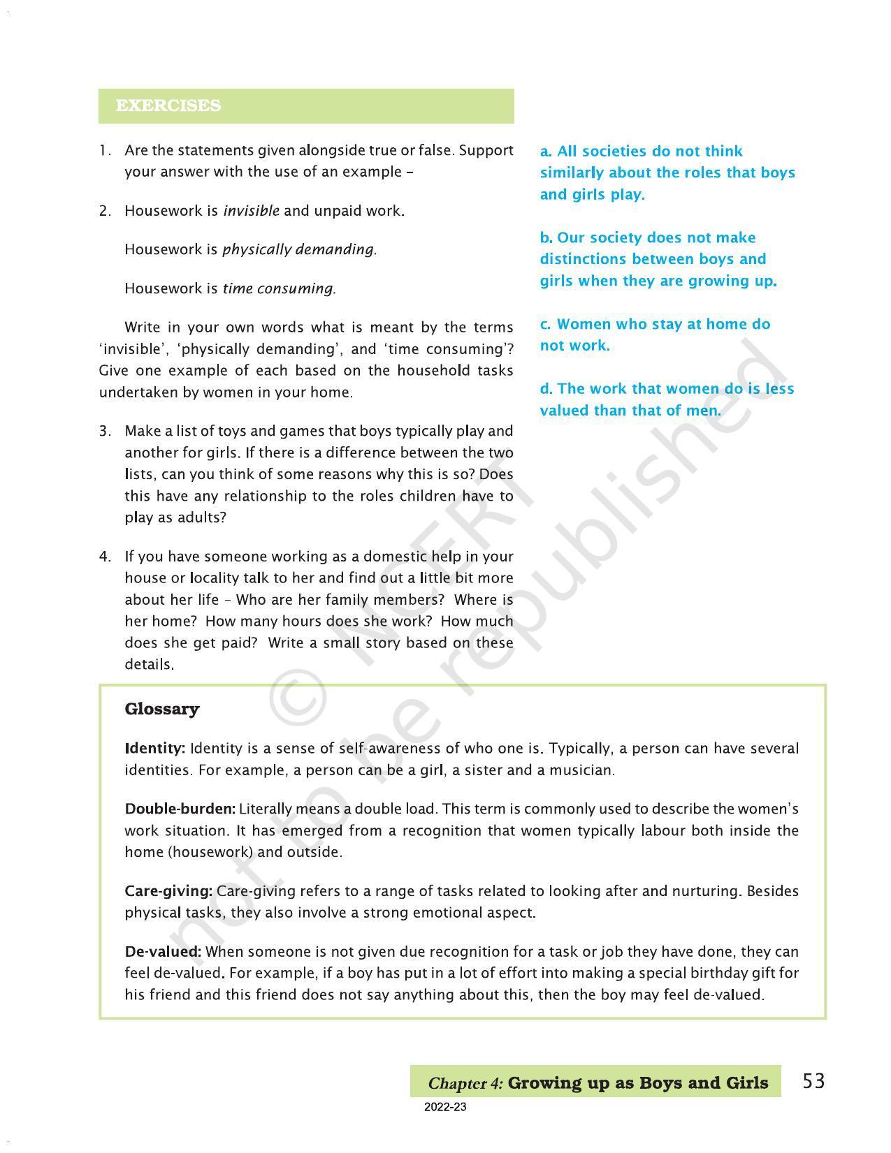 NCERT Book for Class 7 Social Science(Civics): Chapter 4-Growing up as ...