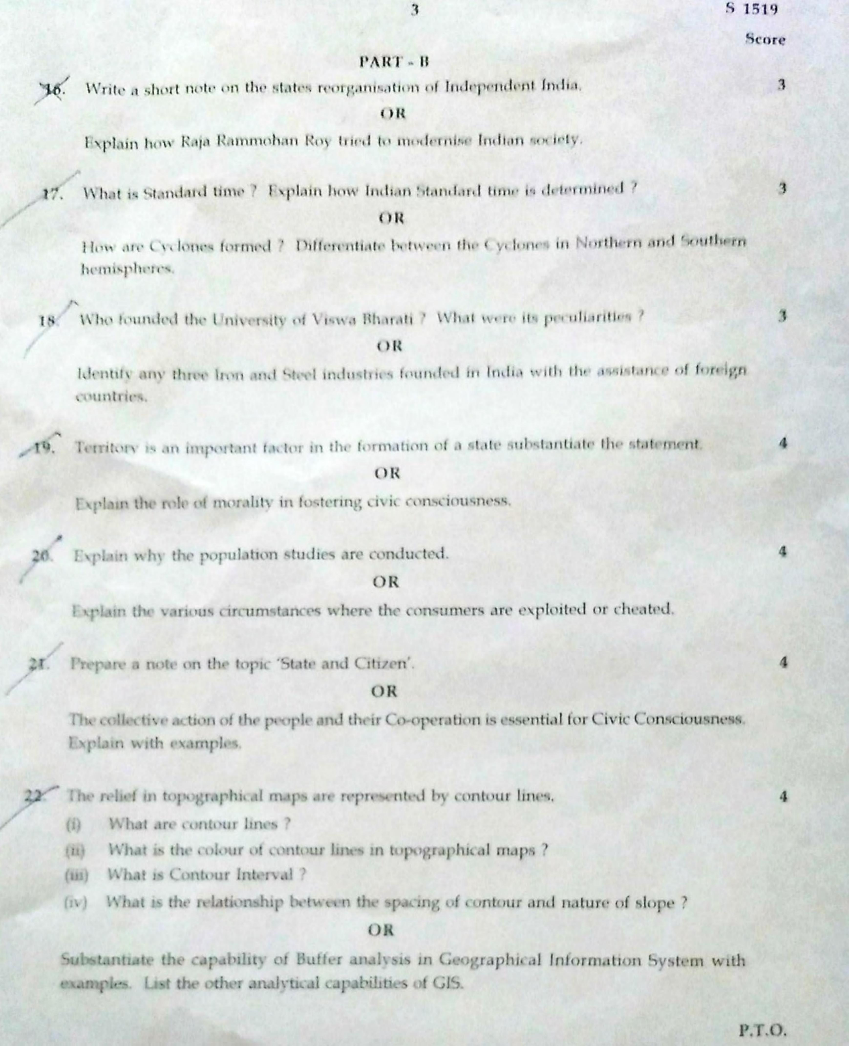 Kerala SSLC 2020 Social Science (EM) Question Paper - Page 3