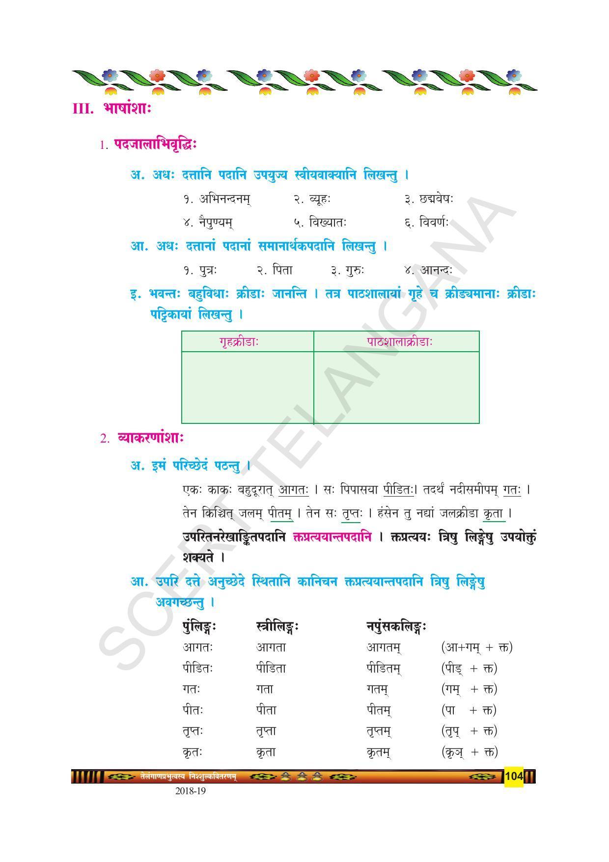 TS SCERT Class 9 Second Language(SAN_OC Medium) Text Book - Page 116