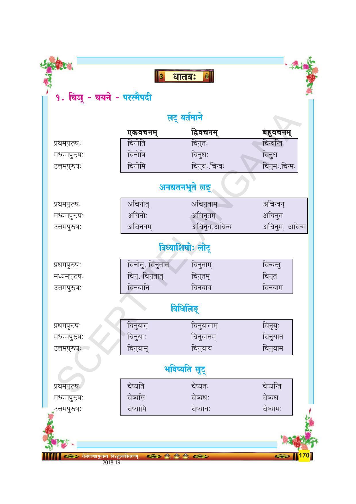 TS SCERT Class 9 Second Language(SAN_OC Medium) Text Book - Page 182