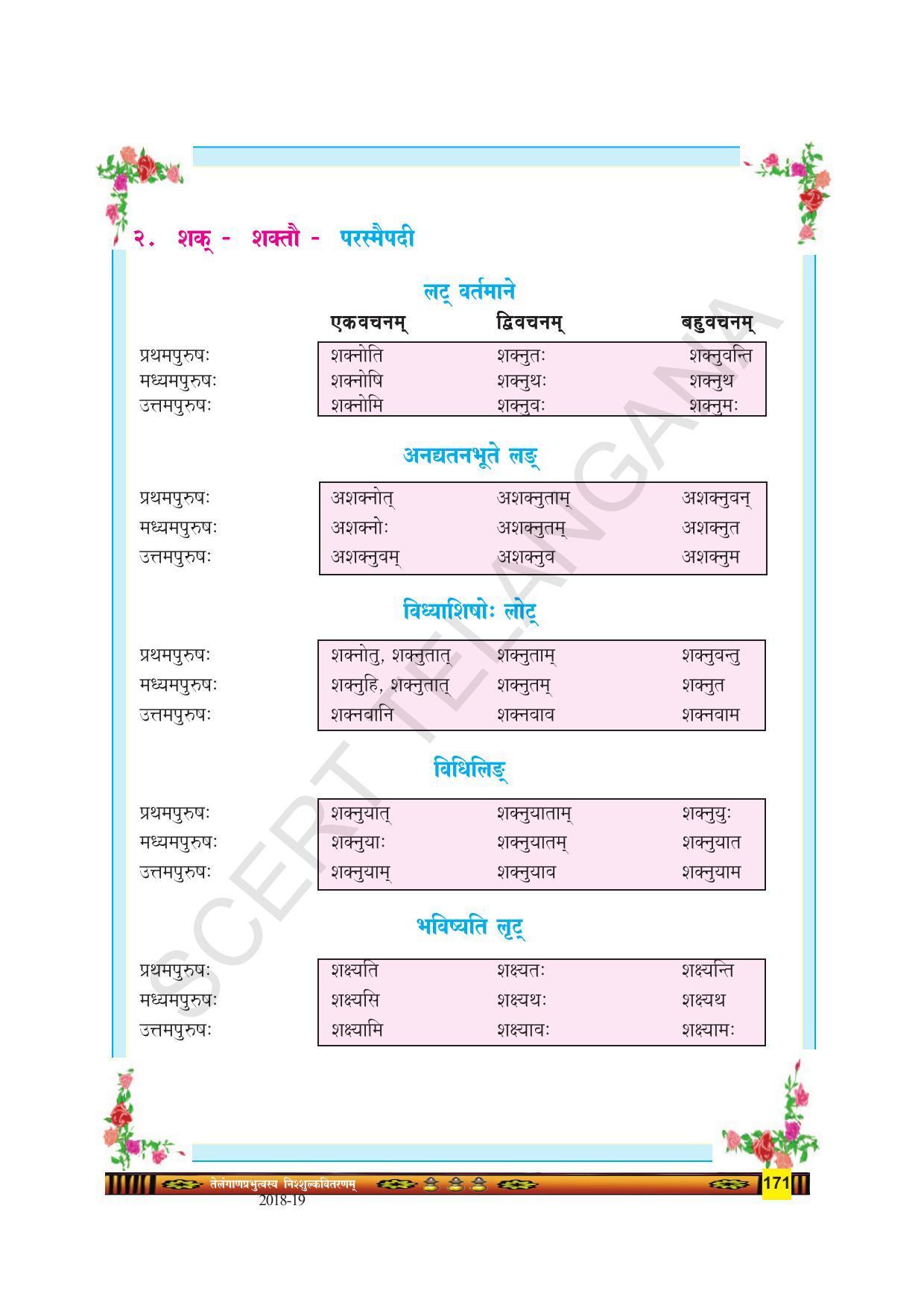 TS SCERT Class 9 Second Language(SAN_OC Medium) Text Book - Page 183