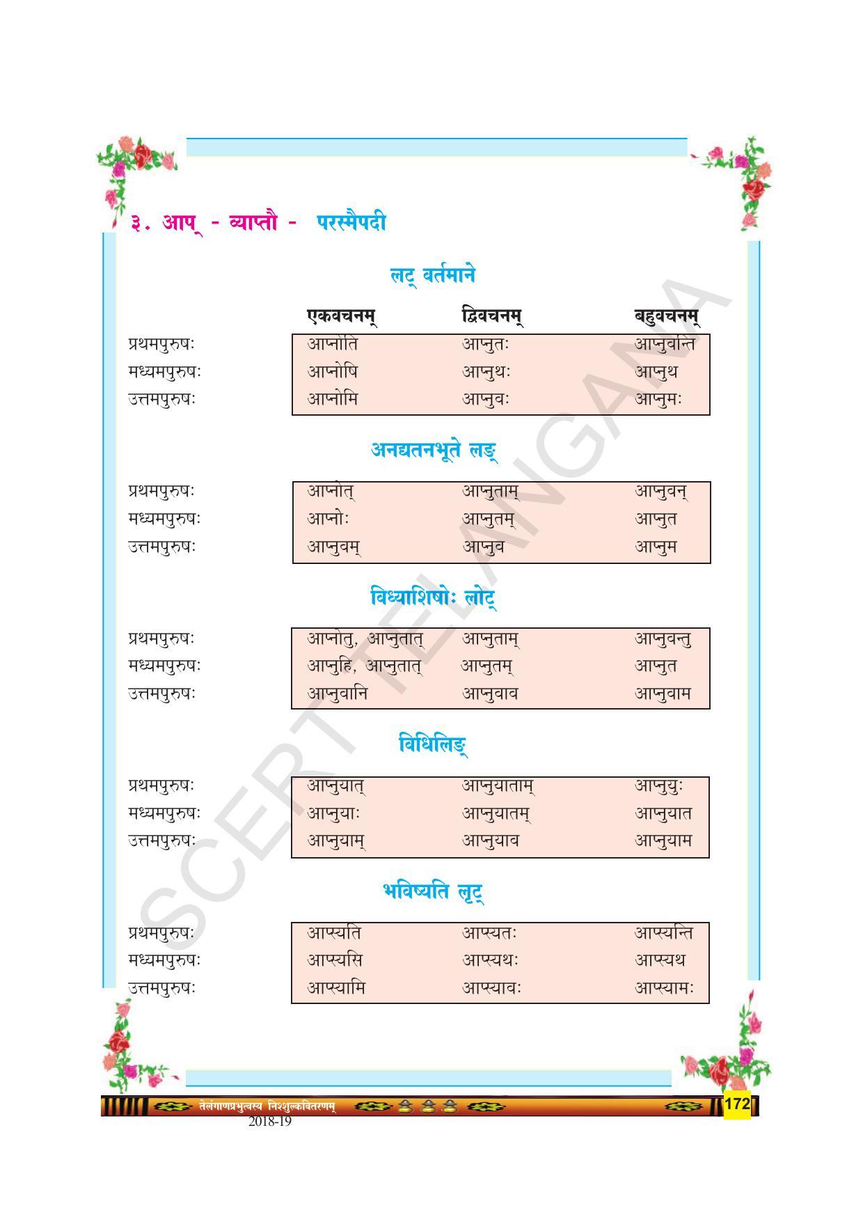 TS SCERT Class 9 Second Language(SAN_OC Medium) Text Book - Page 184