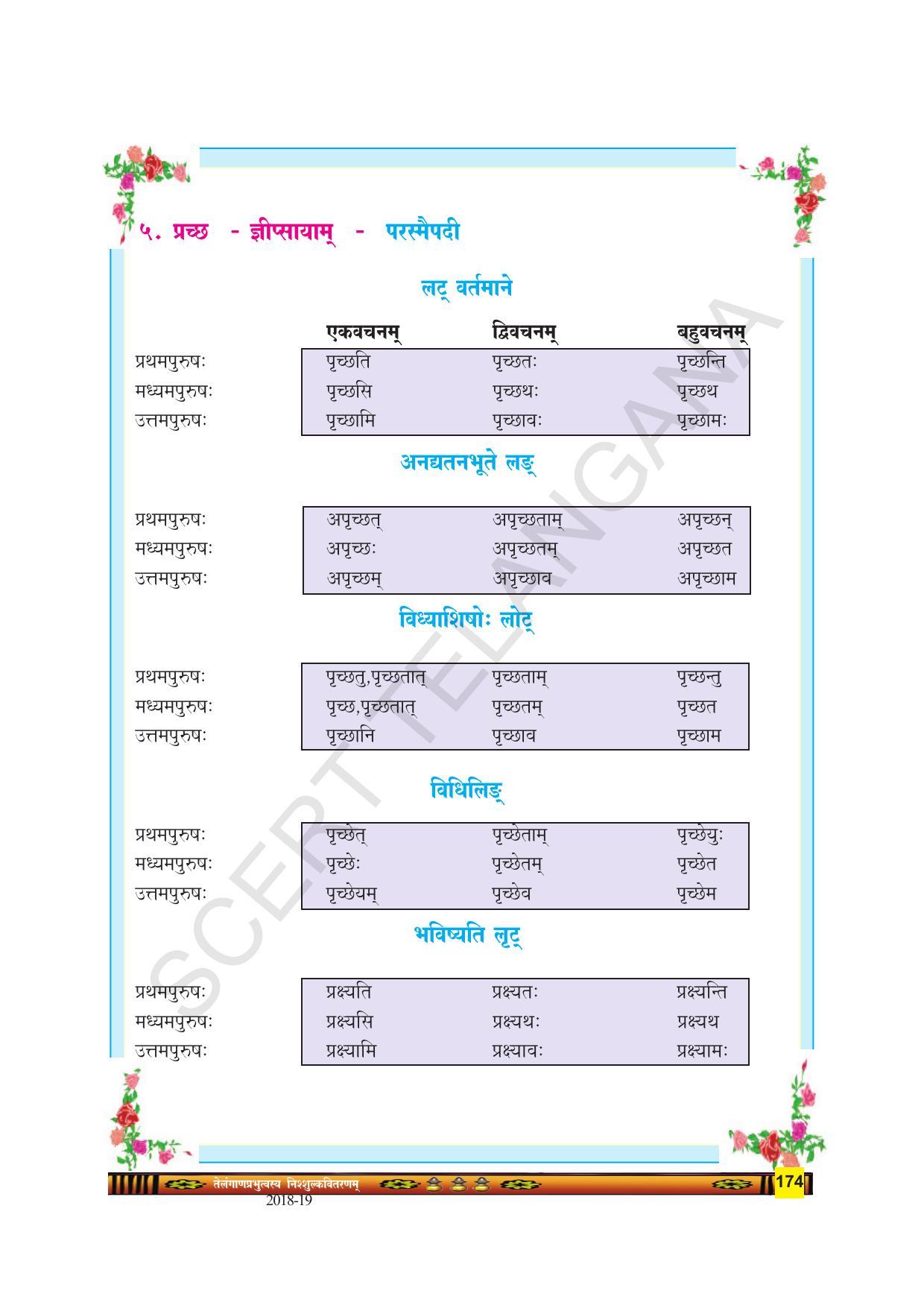 TS SCERT Class 9 Second Language(SAN_OC Medium) Text Book - Page 186