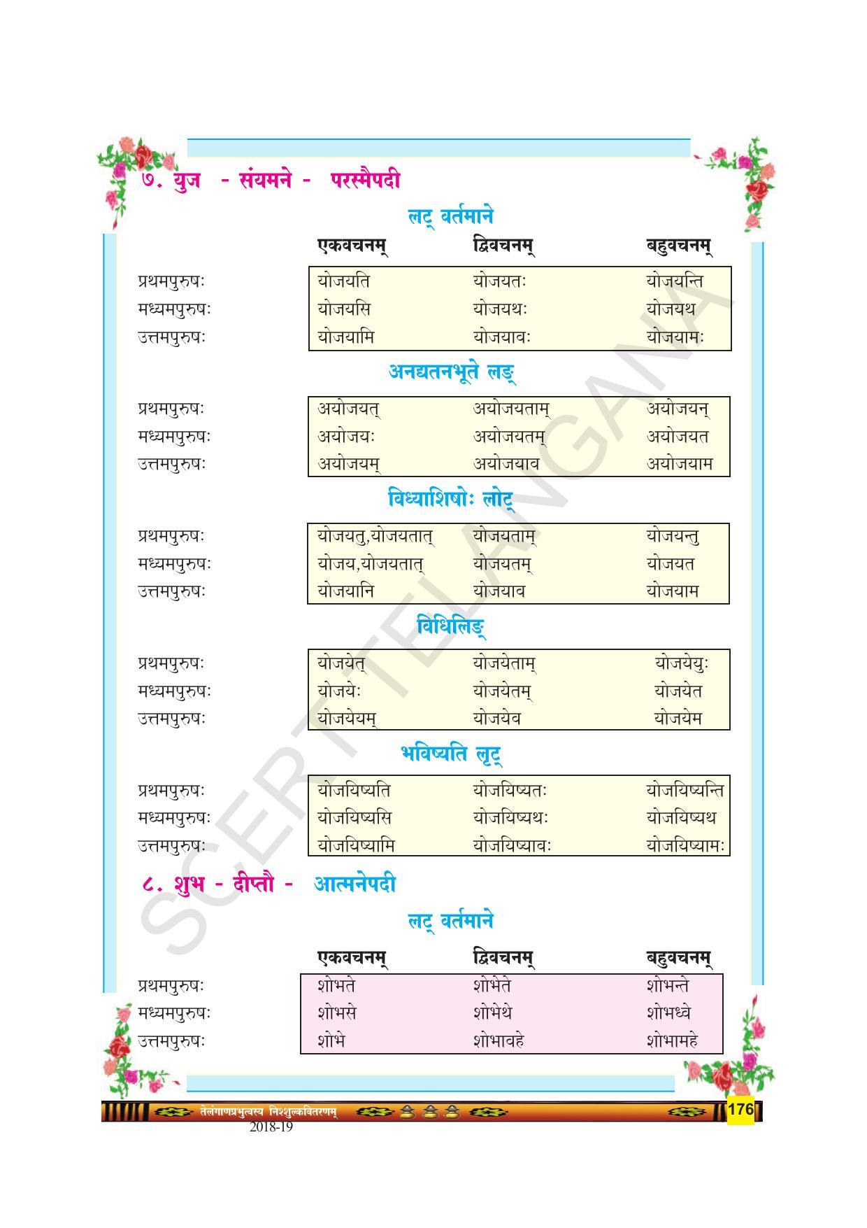 TS SCERT Class 9 Second Language(SAN_OC Medium) Text Book - Page 188