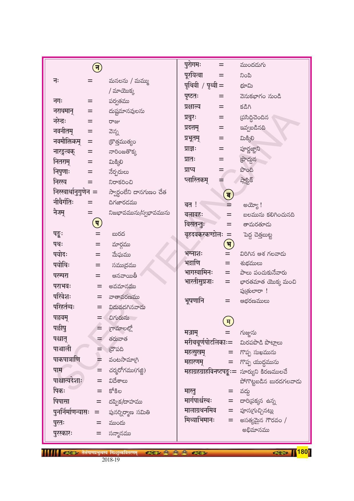 TS SCERT Class 9 Second Language(SAN_OC Medium) Text Book - Page 192