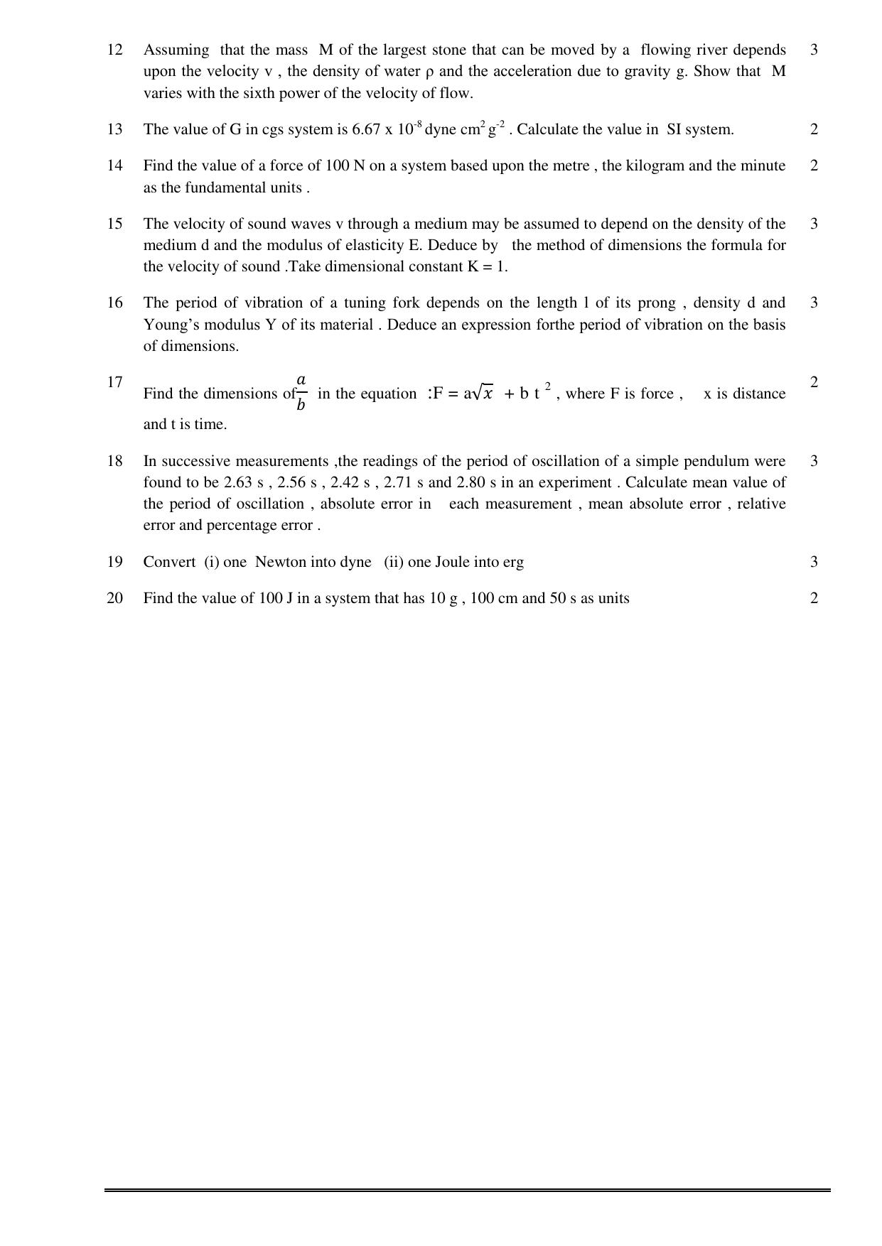 CBSE Worksheets for Class 11 Physics Physical World Assignment 3 - Page 3