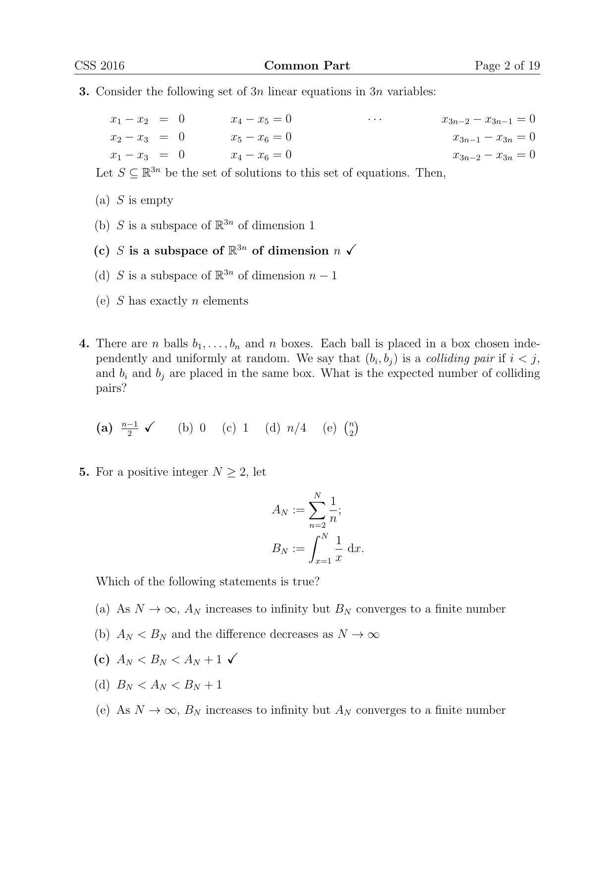 TIFR GS 2016 Computer & Systems Sciences Question Paper - IndCareer Docs