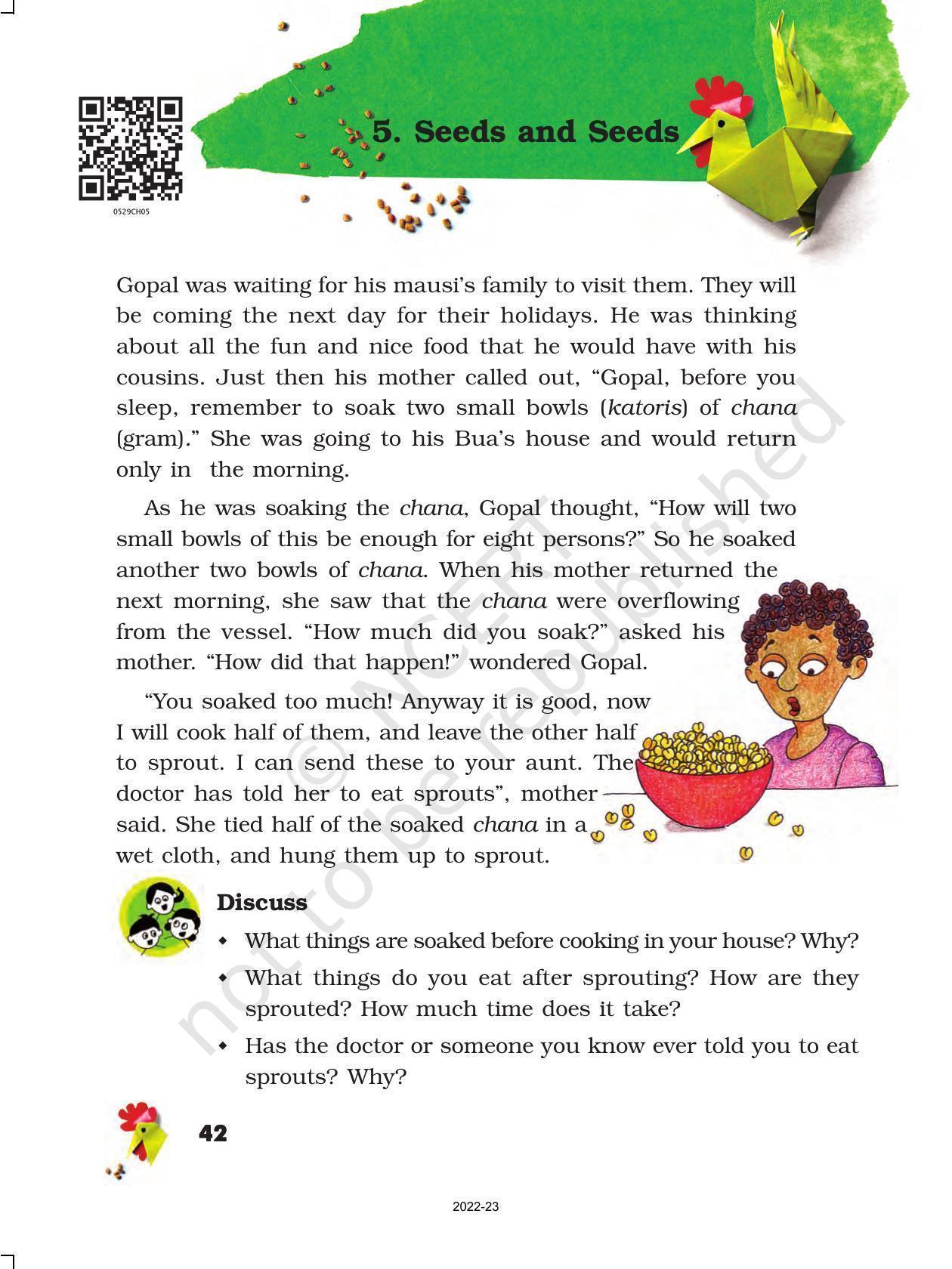 NCERT Book For Class 5 EVS Chapter 5 Seeds And Seeds - IndCareer Schools