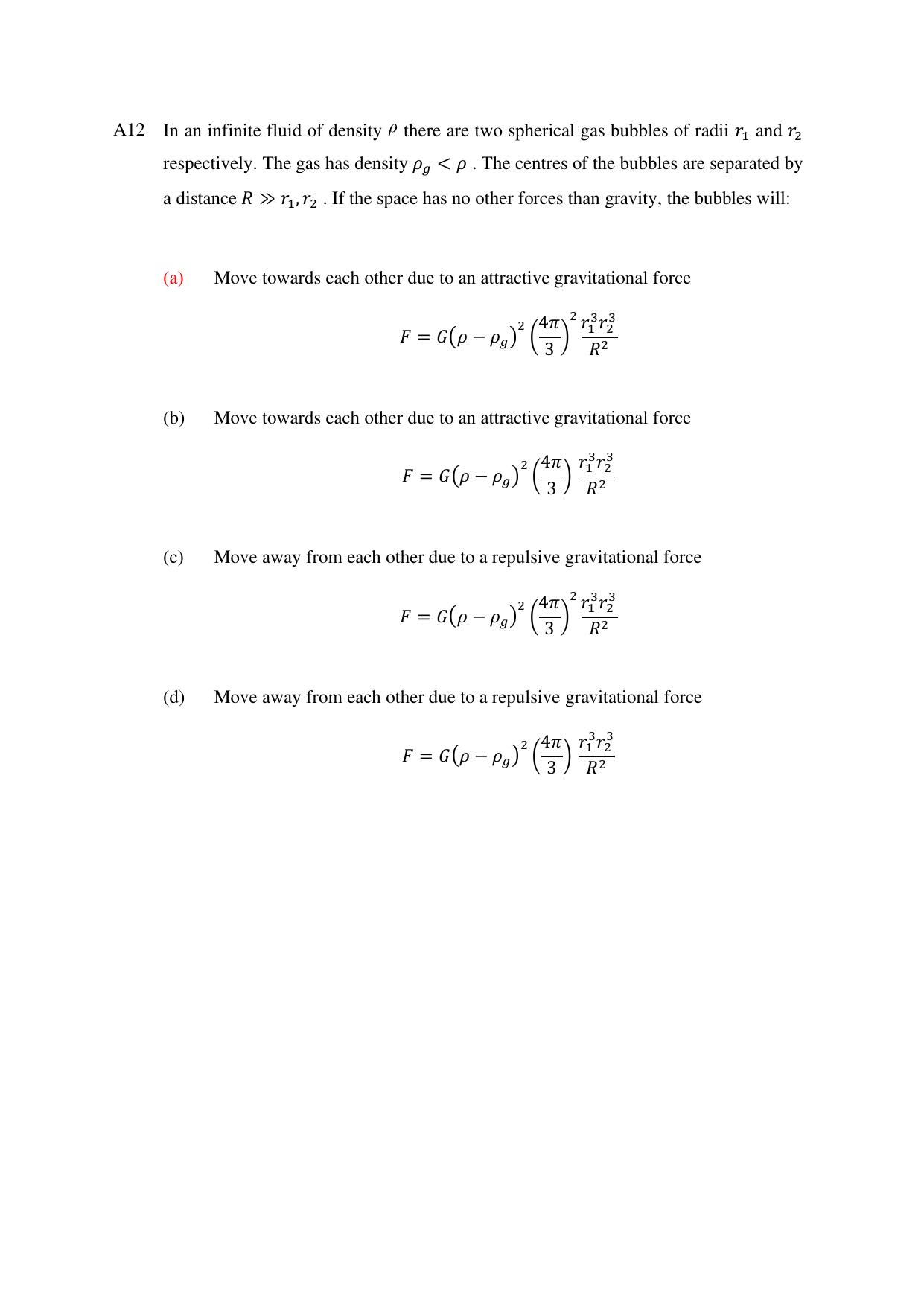TIFR GS 2024 PhD Question Paper - Page 12