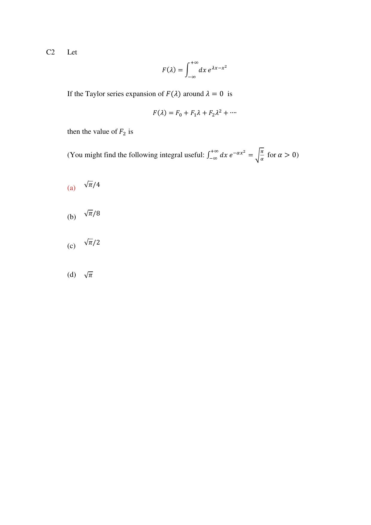 TIFR GS 2024 PhD Question Paper - Page 27