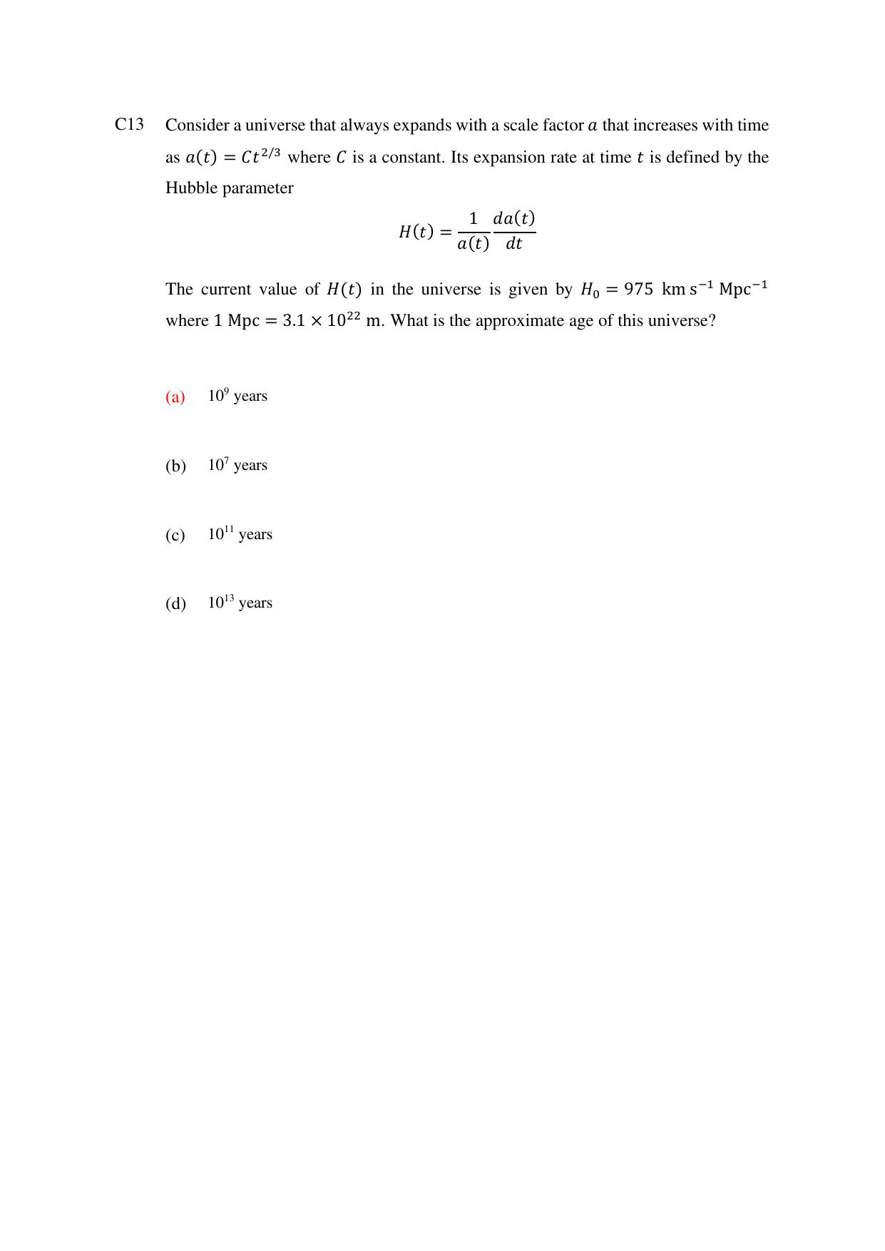 TIFR GS 2024 PhD Question Paper - Page 38