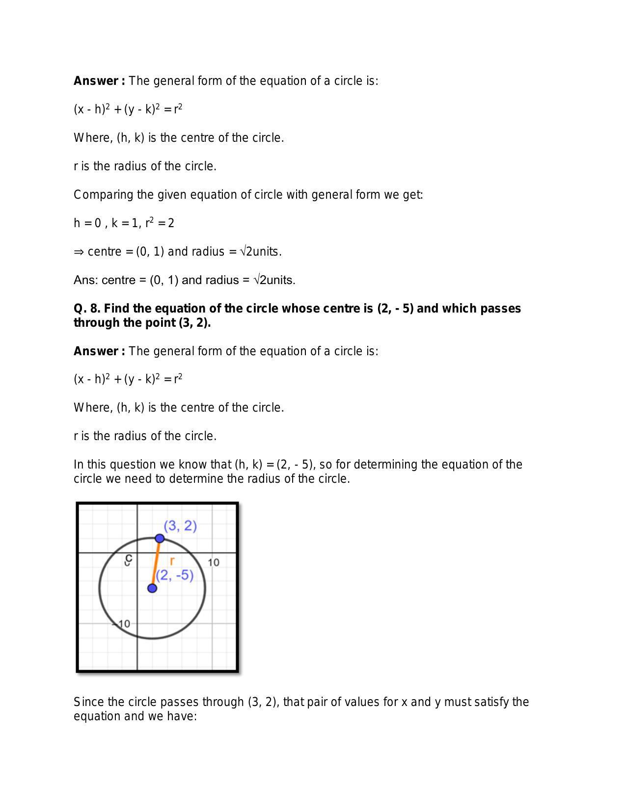 Chapter 21: Circle: RS Aggarwal Class 11 Solutions  - Page 7