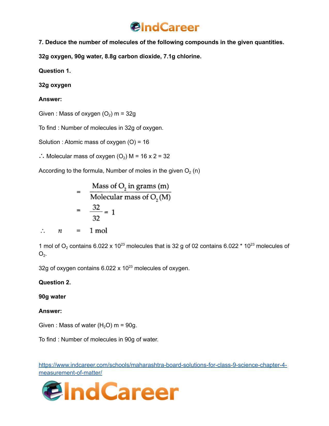 Maharashtra Board Solutions for Class 9- Science: Chapter 4- Measurement of Matter - Page 13