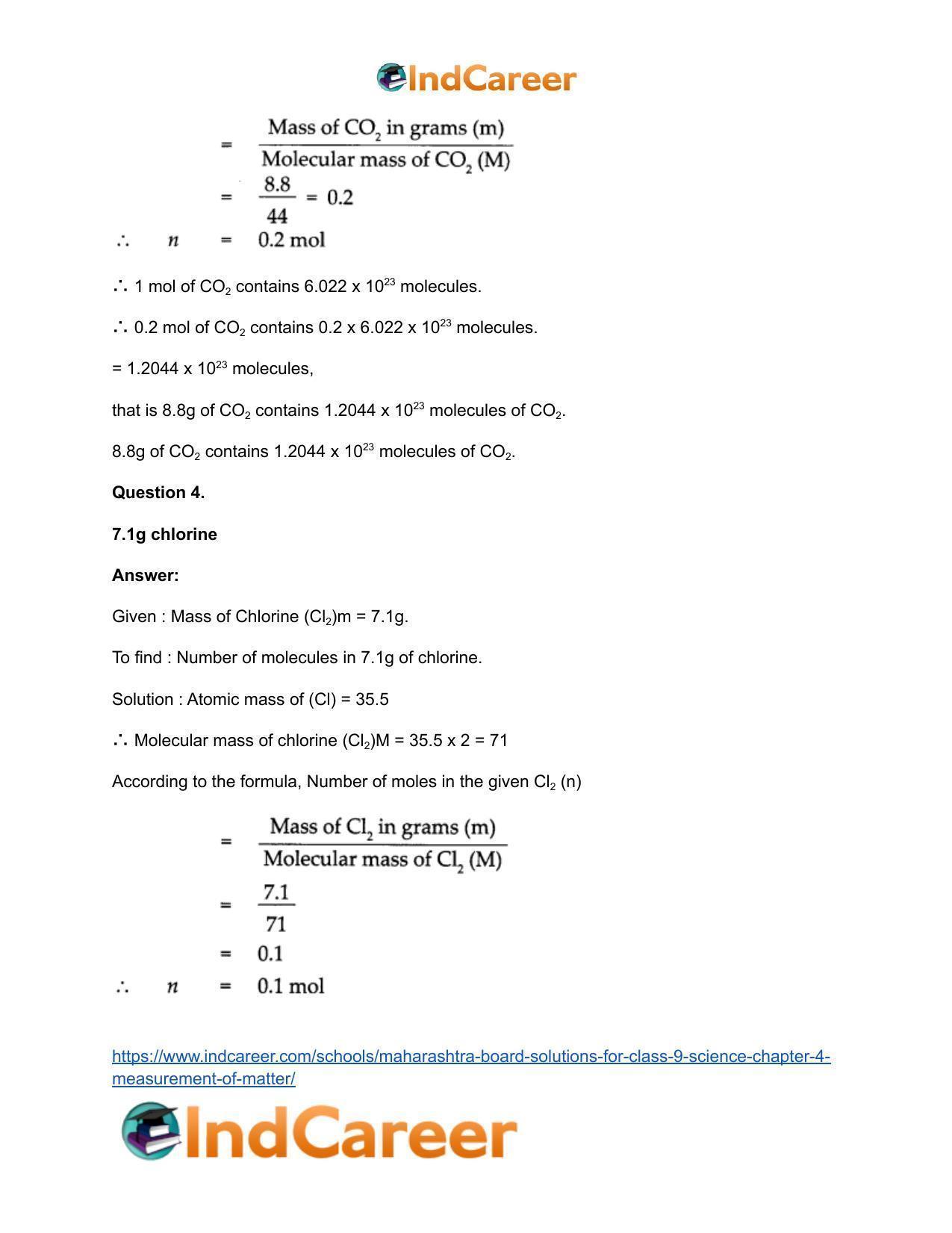 Maharashtra Board Solutions for Class 9- Science: Chapter 4- Measurement of Matter - Page 15