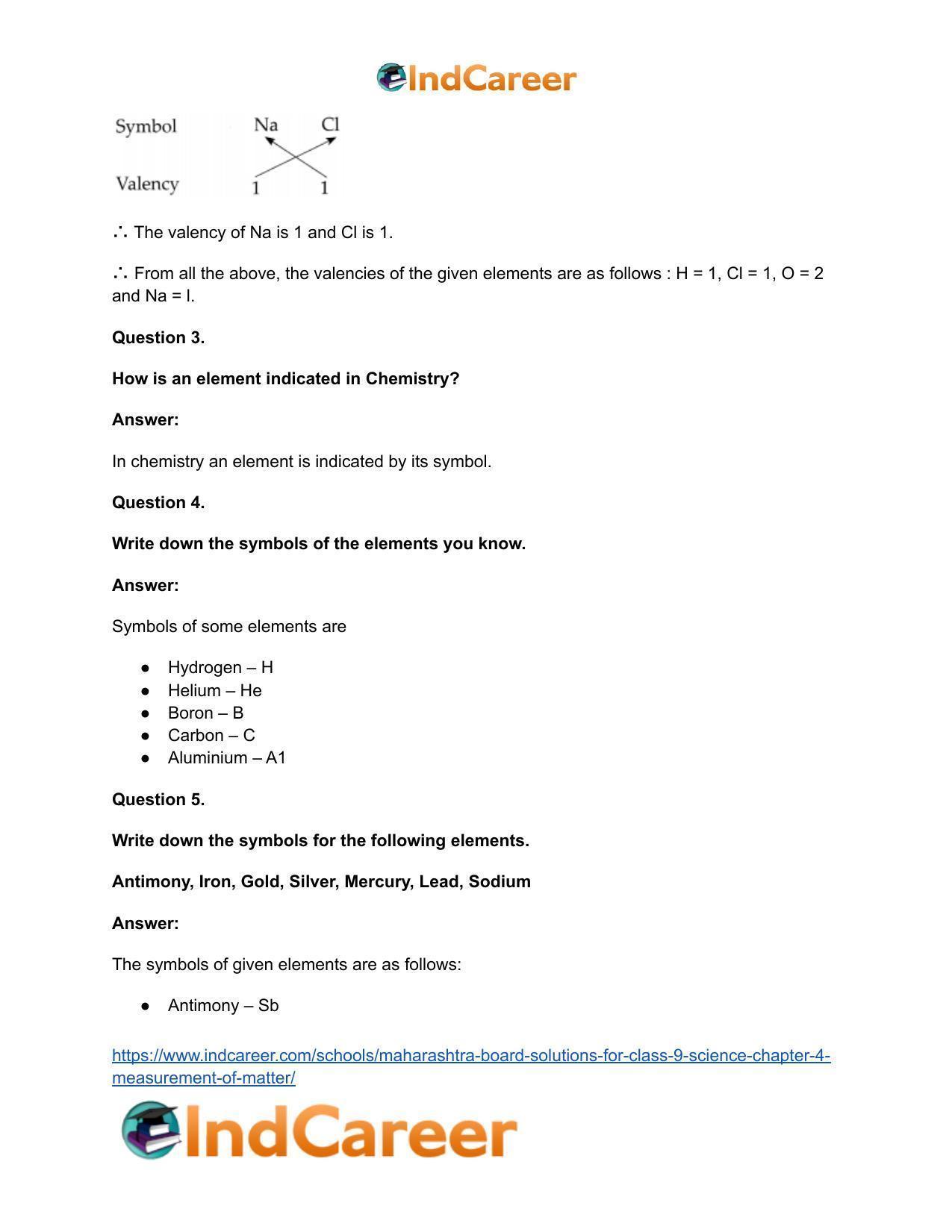 Maharashtra Board Solutions for Class 9- Science: Chapter 4- Measurement of Matter - Page 18