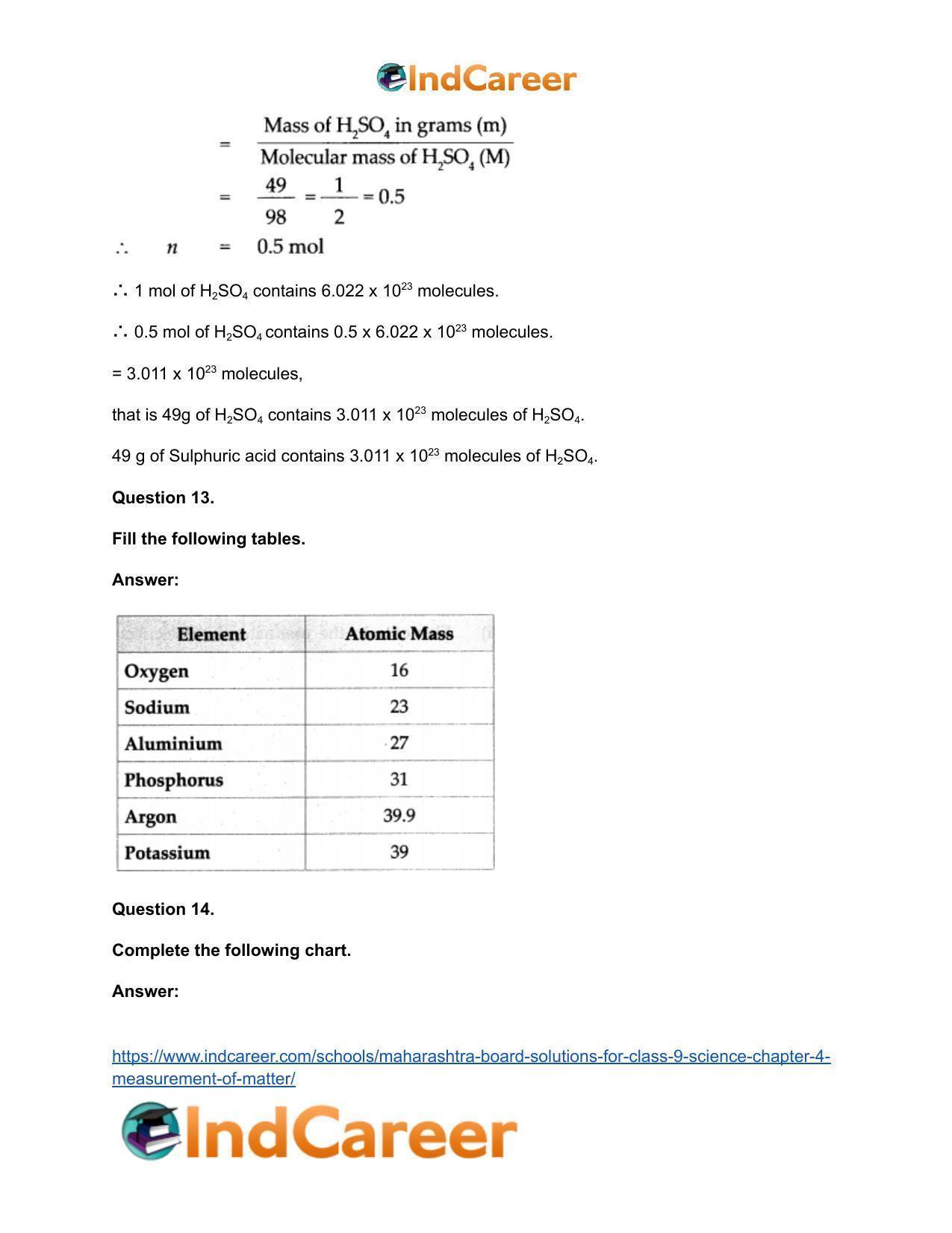 Maharashtra Board Solutions for Class 9- Science: Chapter 4- Measurement of Matter - Page 25