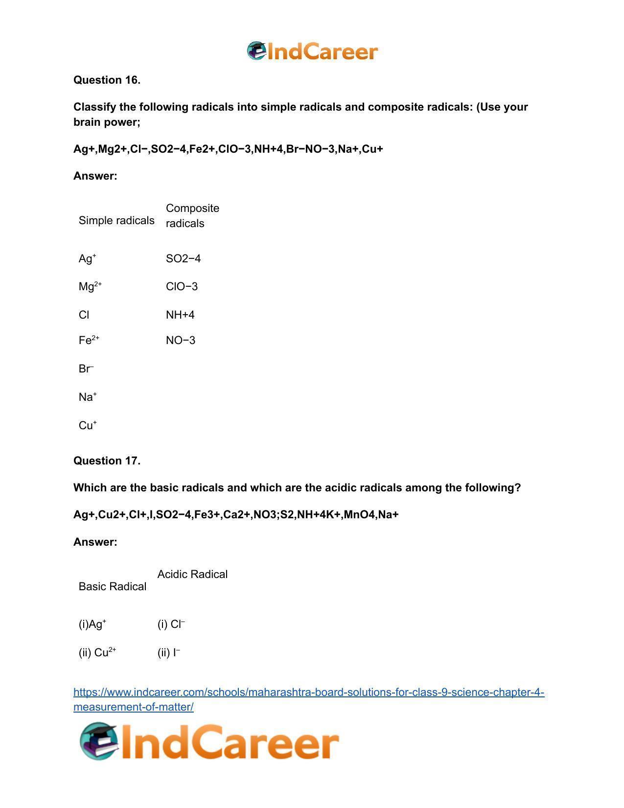 Maharashtra Board Solutions for Class 9- Science: Chapter 4- Measurement of Matter - Page 27