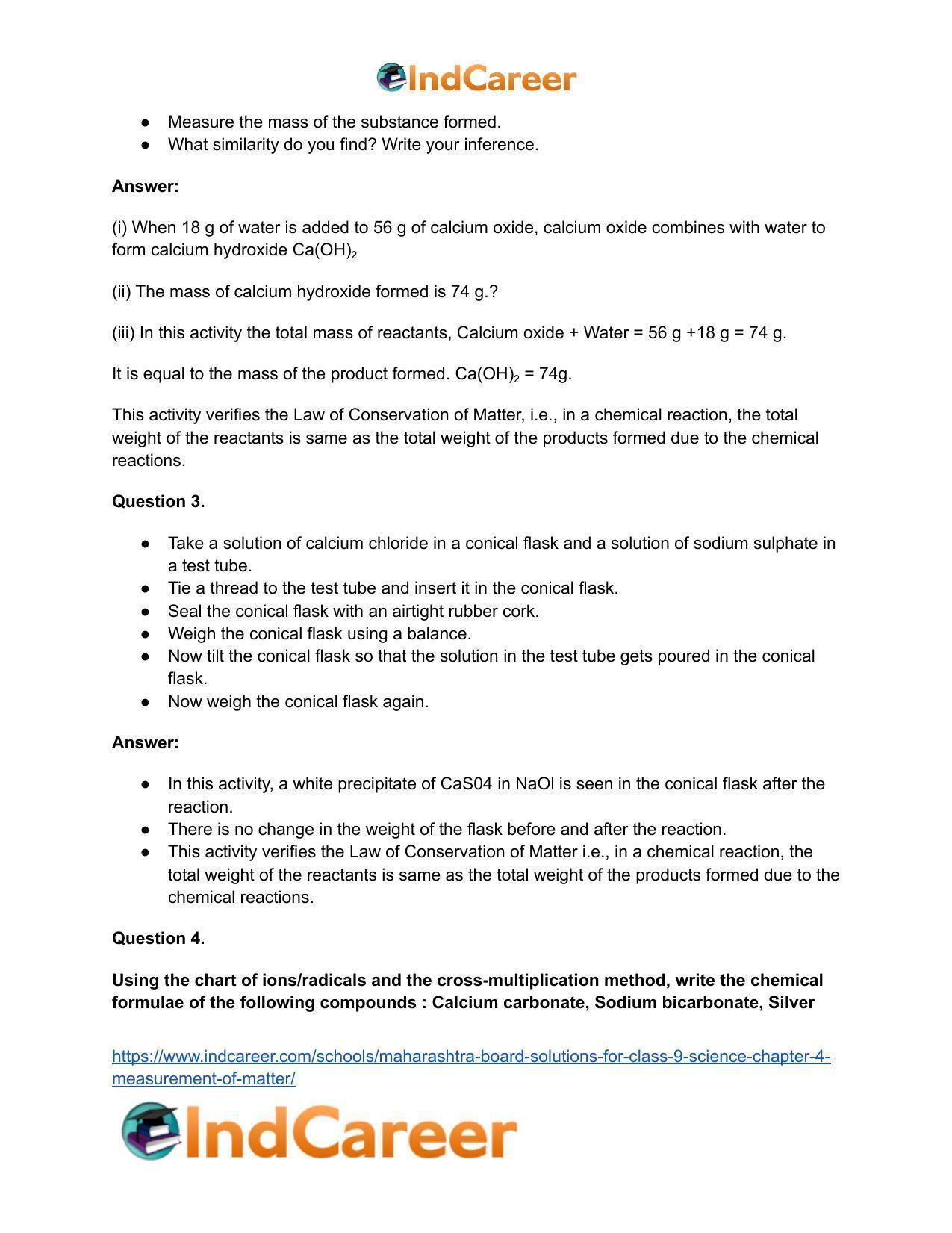 Maharashtra Board Solutions for Class 9- Science: Chapter 4- Measurement of Matter - Page 32