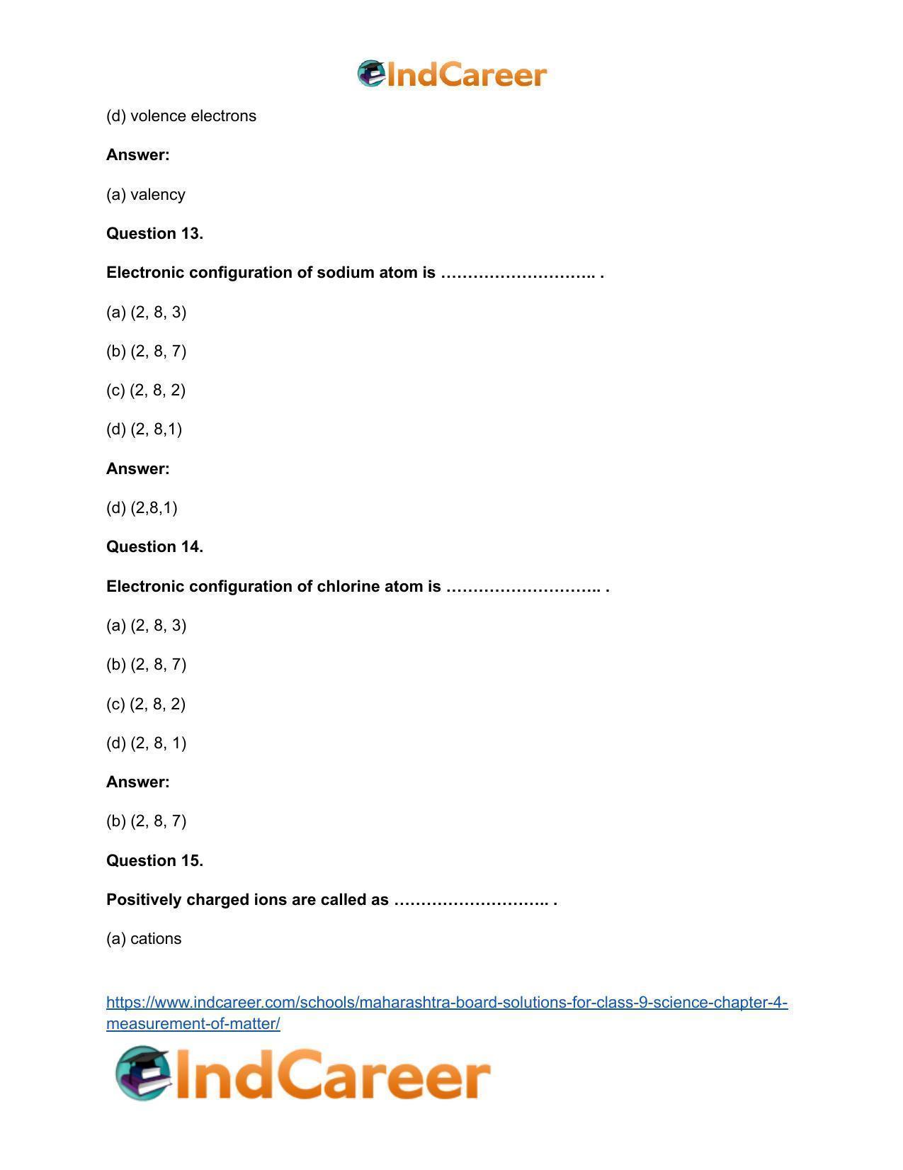 Maharashtra Board Solutions for Class 9- Science: Chapter 4- Measurement of Matter - Page 38