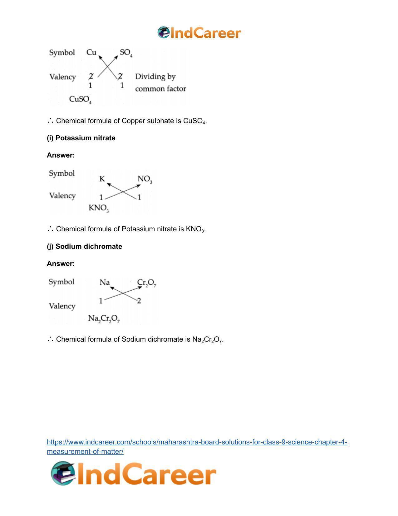 Maharashtra Board Solutions for Class 9- Science: Chapter 4- Measurement of Matter - Page 63