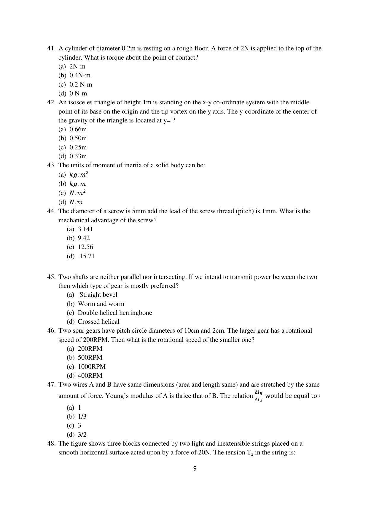 OJEE 2015 TECH (LE) Question Paper - IndCareer Docs