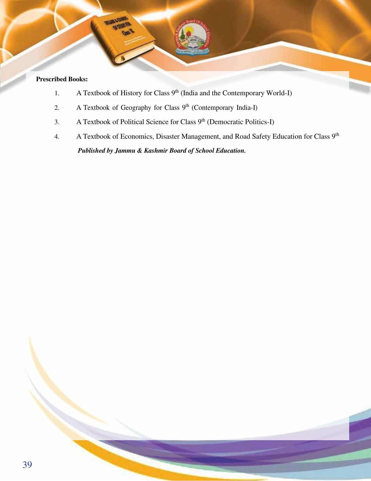 JKBOSE Syllabus for 9th class - Page 40