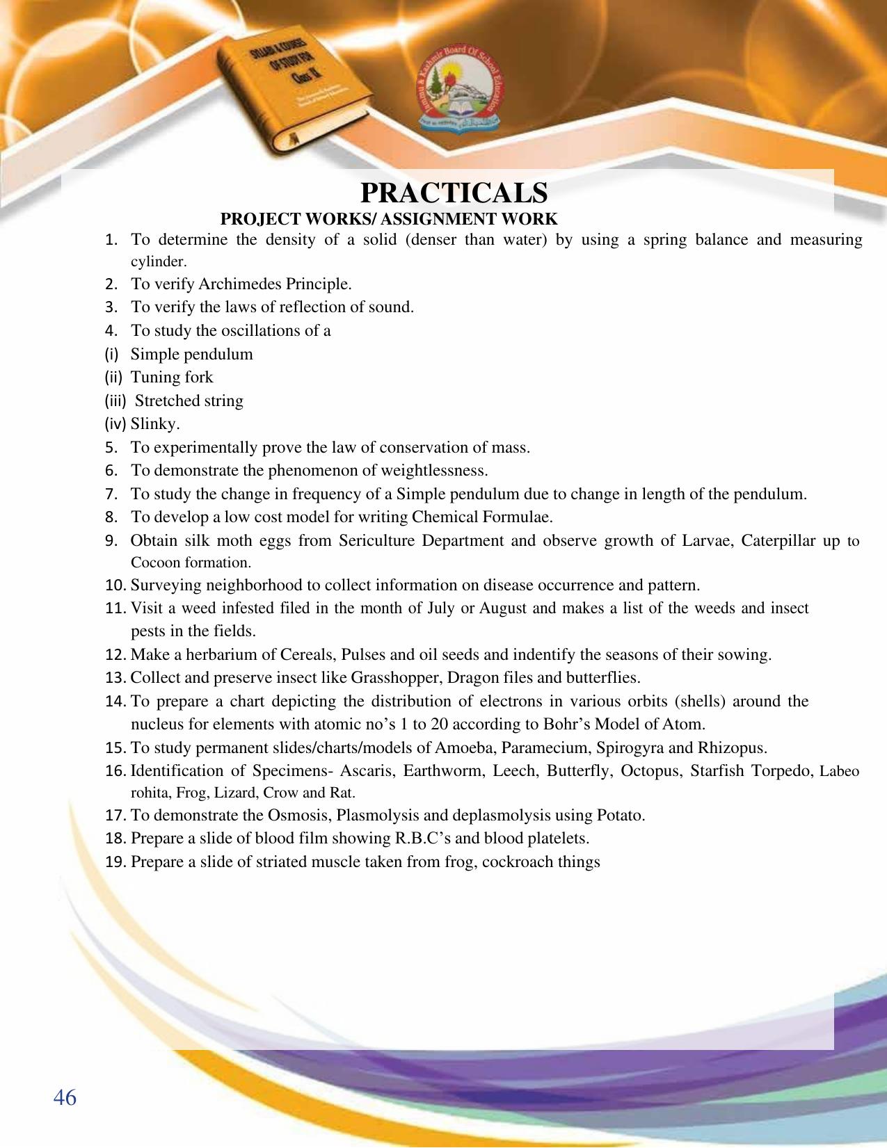JKBOSE Syllabus for 9th class - Page 47