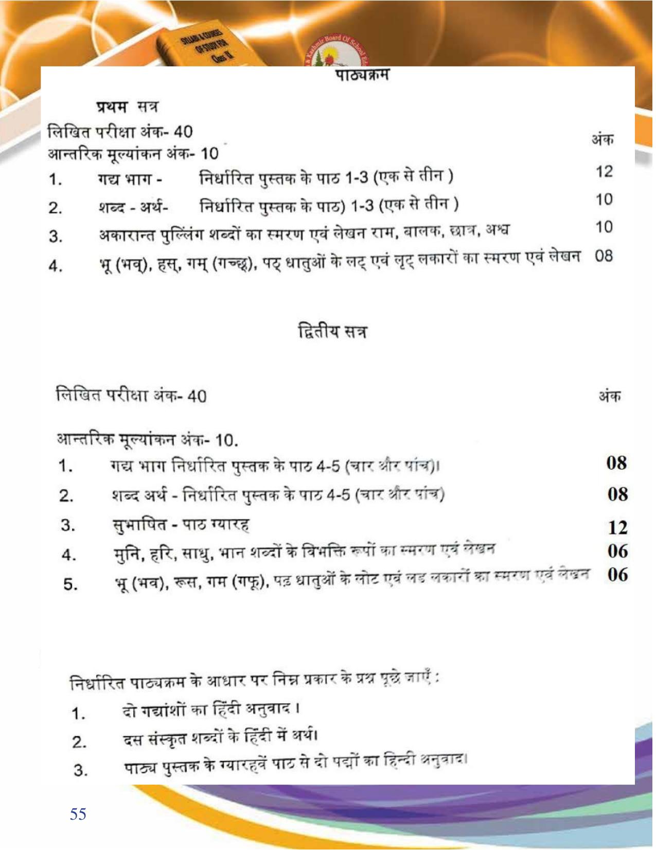 JKBOSE Syllabus for 9th class - Page 56