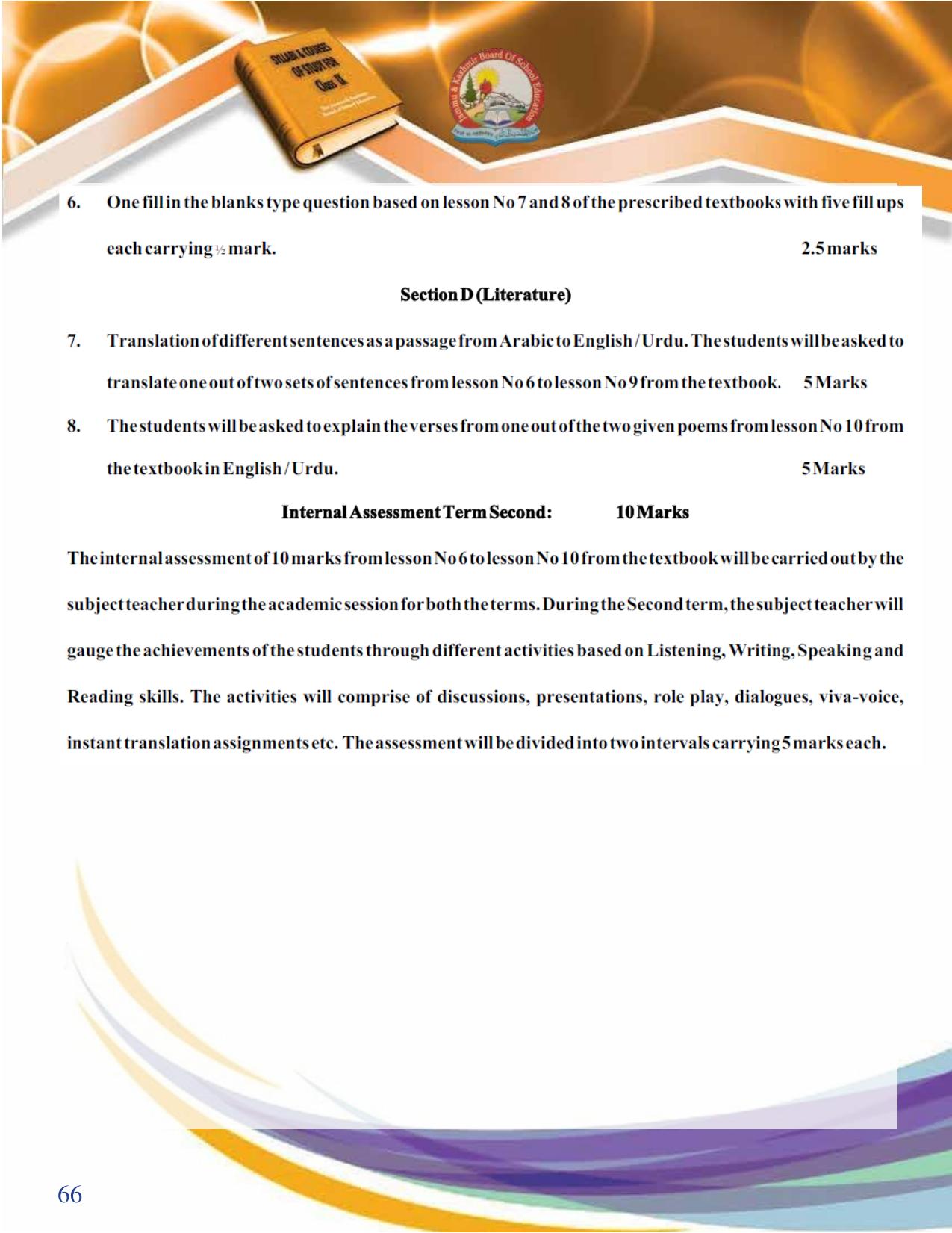 JKBOSE Syllabus for 9th class - Page 67