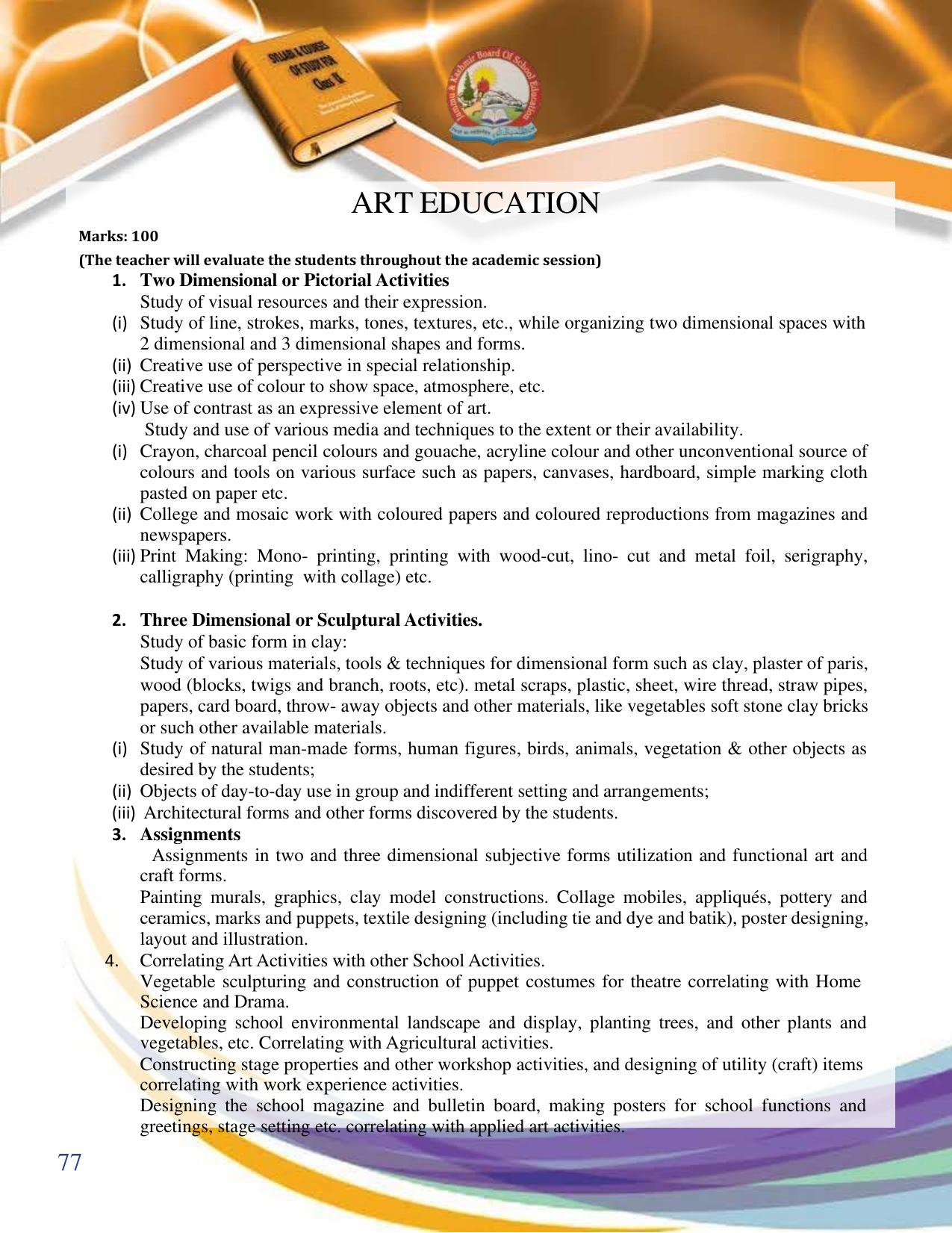 JKBOSE Syllabus for 9th class - Page 78