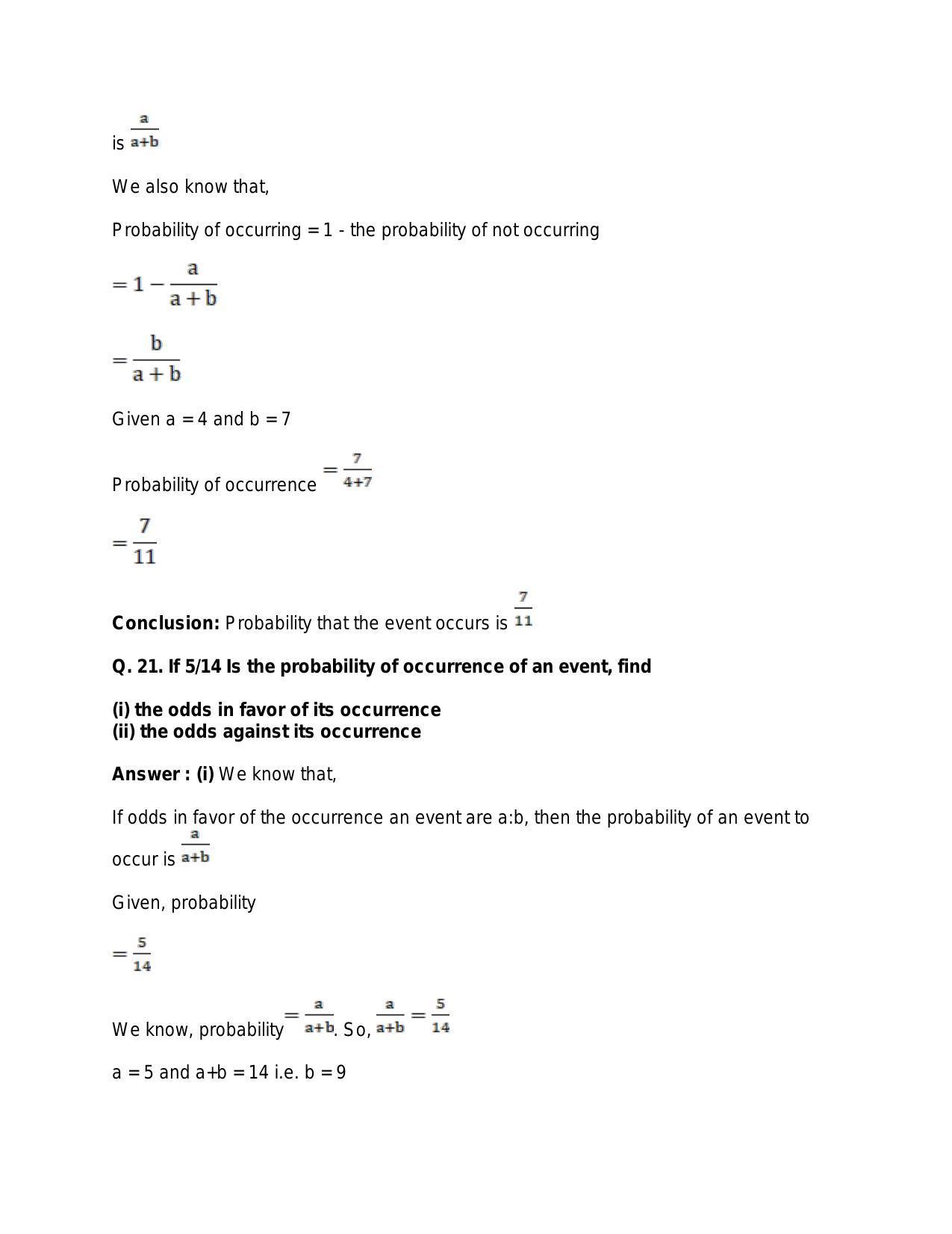 Chapter 31: Probability: RS Aggarwal Class 11 Solutions  - Page 27