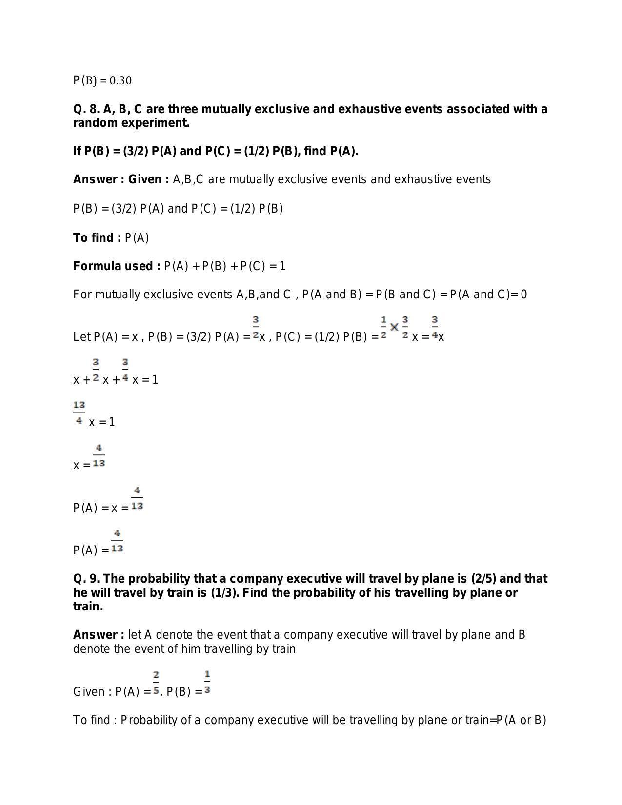 Chapter 31: Probability: RS Aggarwal Class 11 Solutions  - Page 37