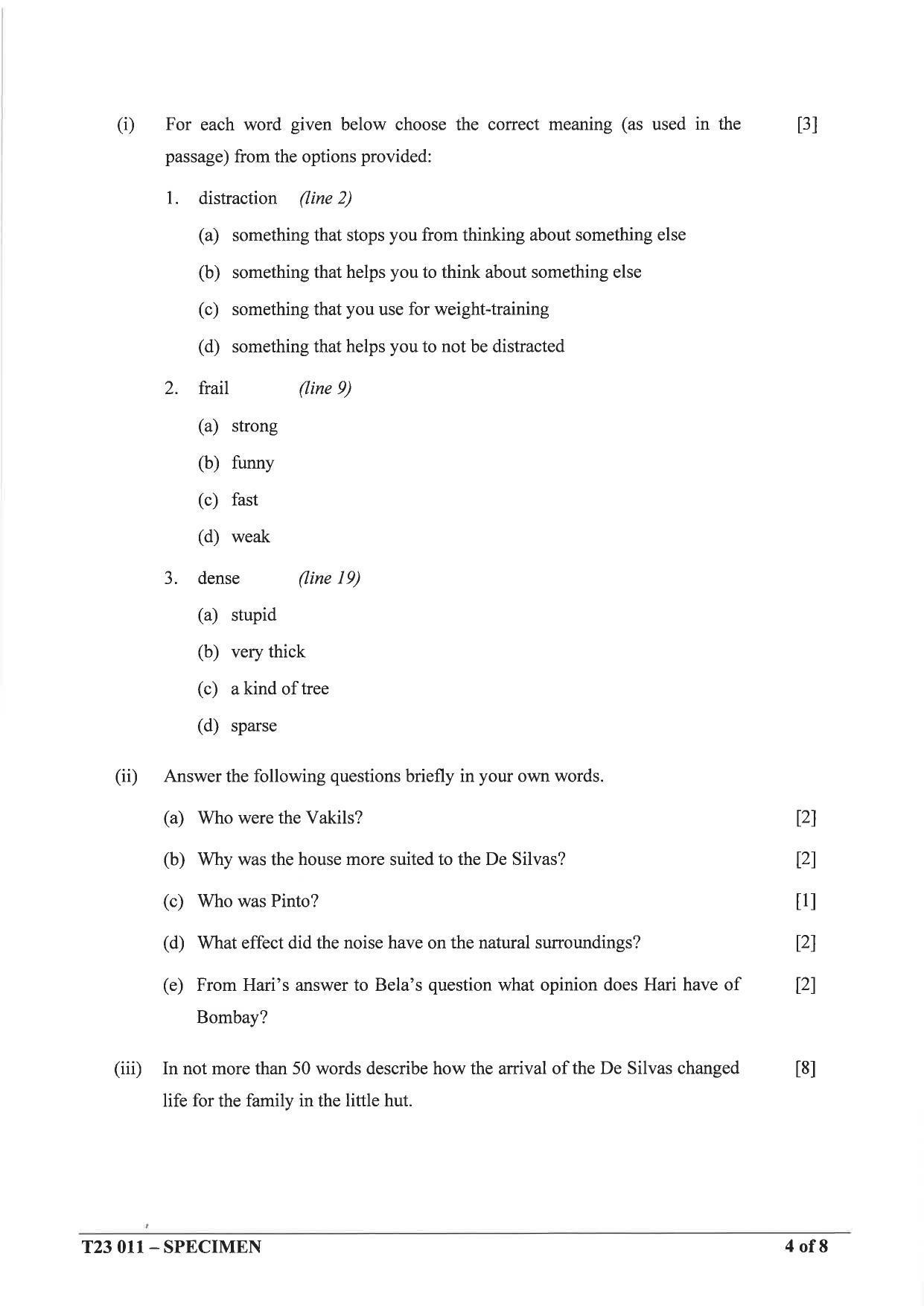 ICSE Class 10 English Language (English Paper – 1) Sample Paper ...