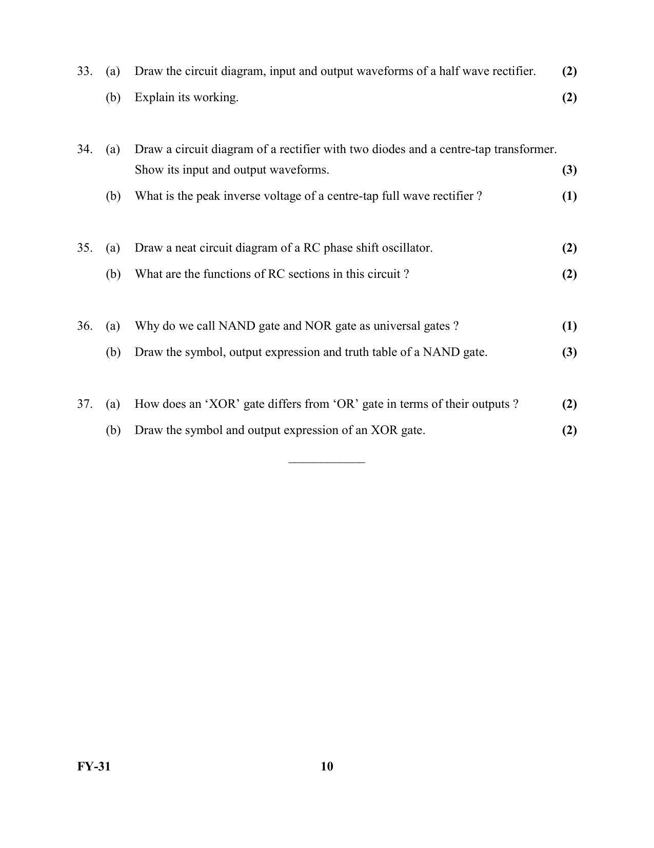 Kerala Plus One 2022 Electronics Question Papers - Page 10