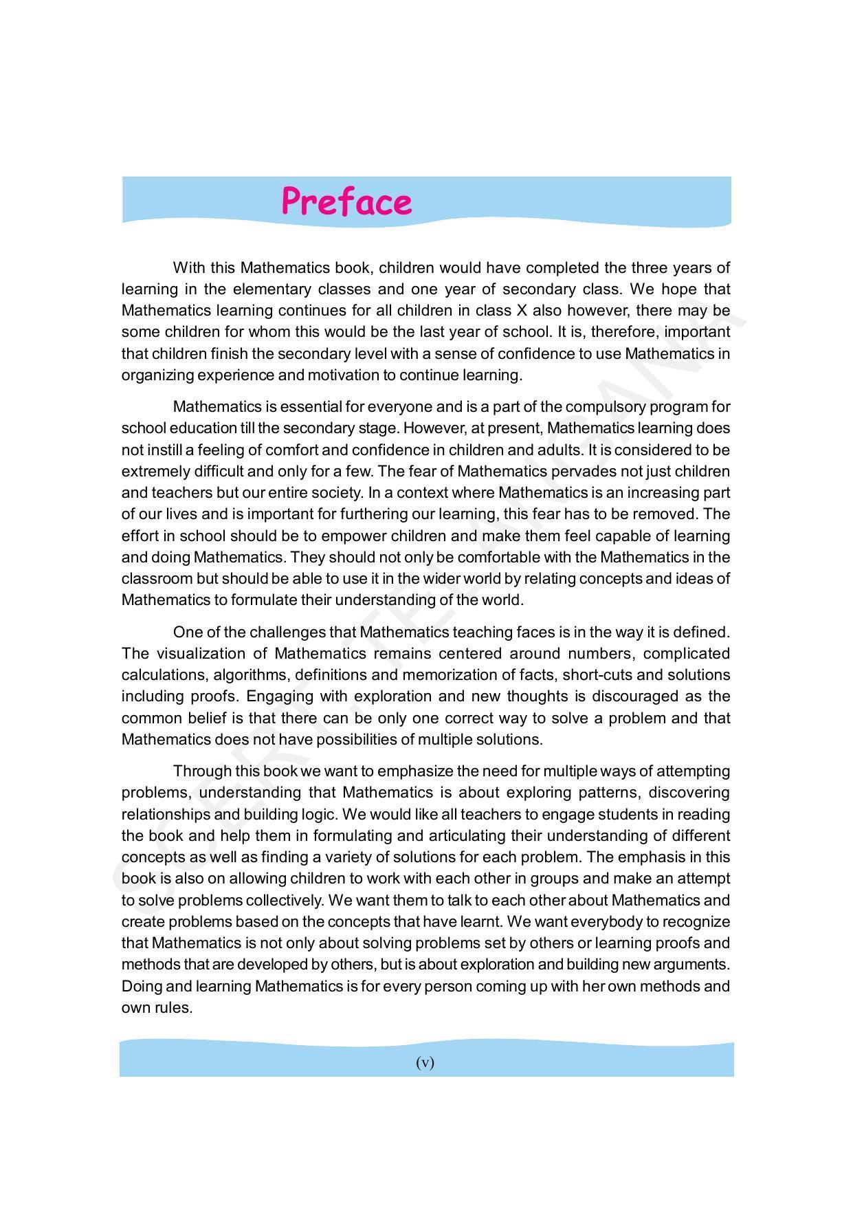 TS SCERT Class 10 Maths (English Medium) Text Book - Page 7