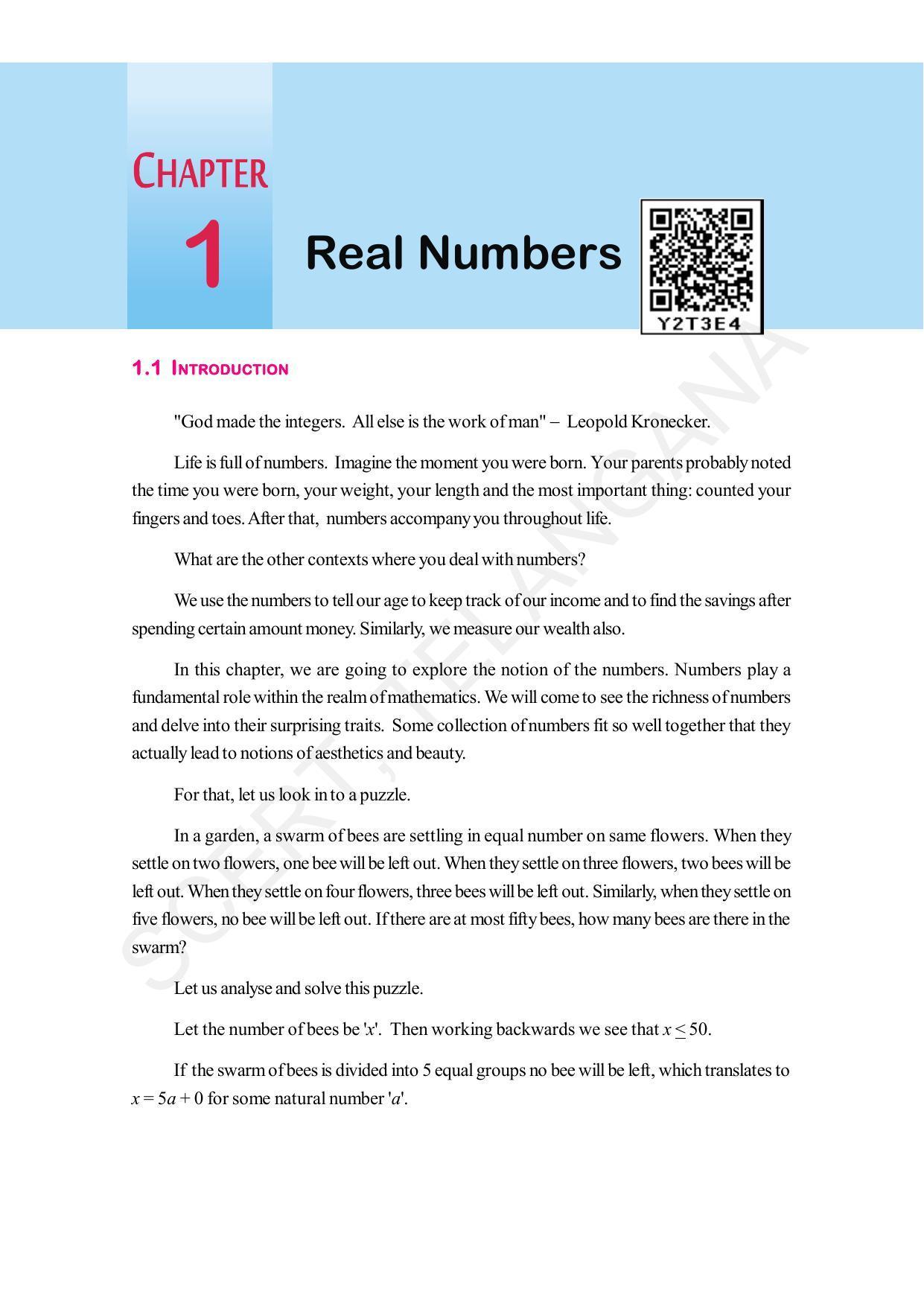 TS SCERT Class 10 Maths (English Medium) Text Book - Page 11