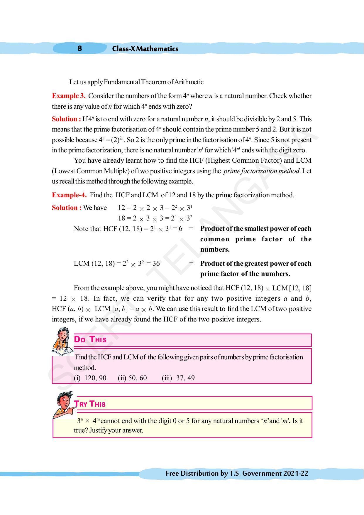 TS SCERT Class 10 Maths (English Medium) Text Book - Page 18