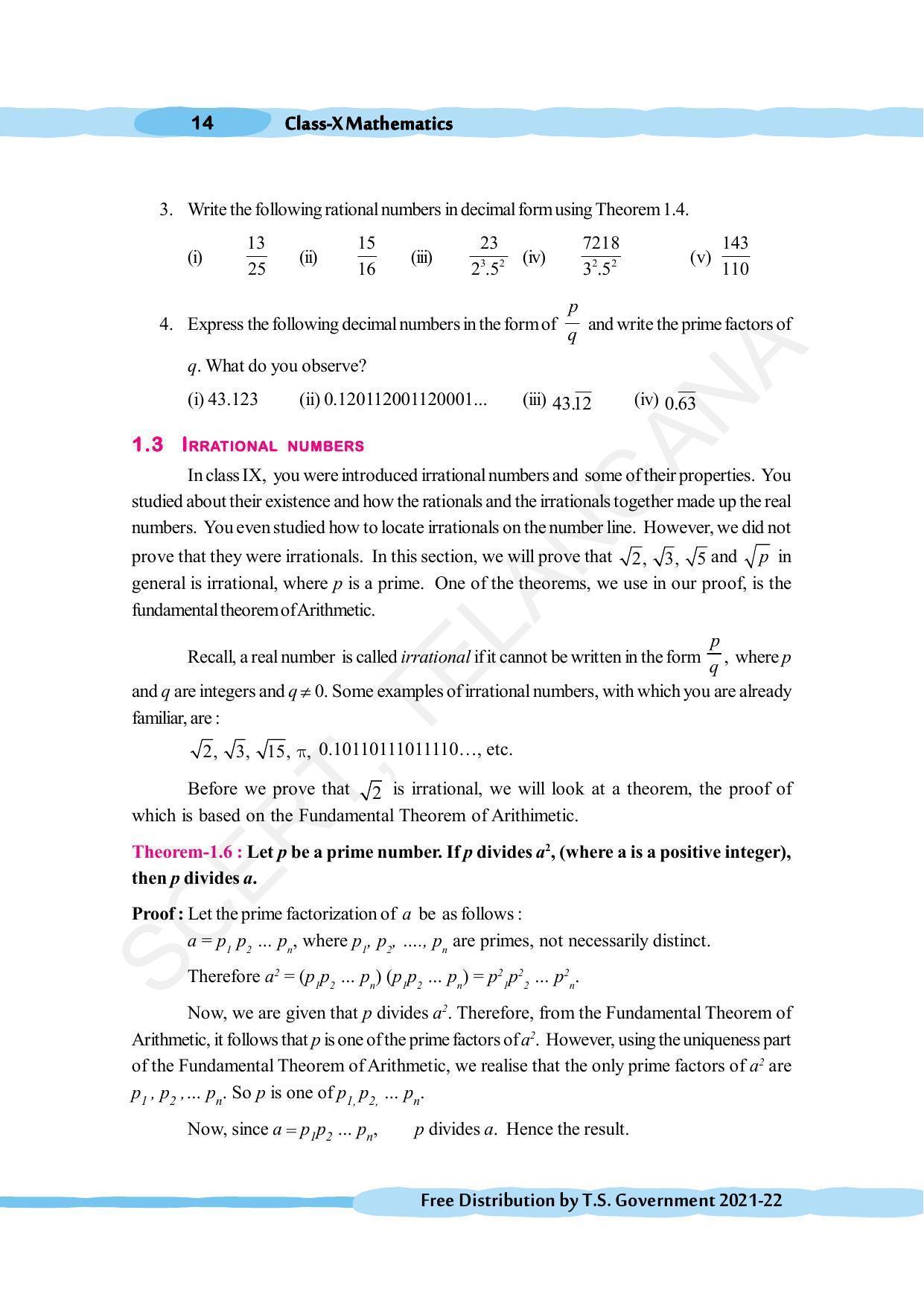 TS SCERT Class 10 Maths (English Medium) Text Book - Page 24