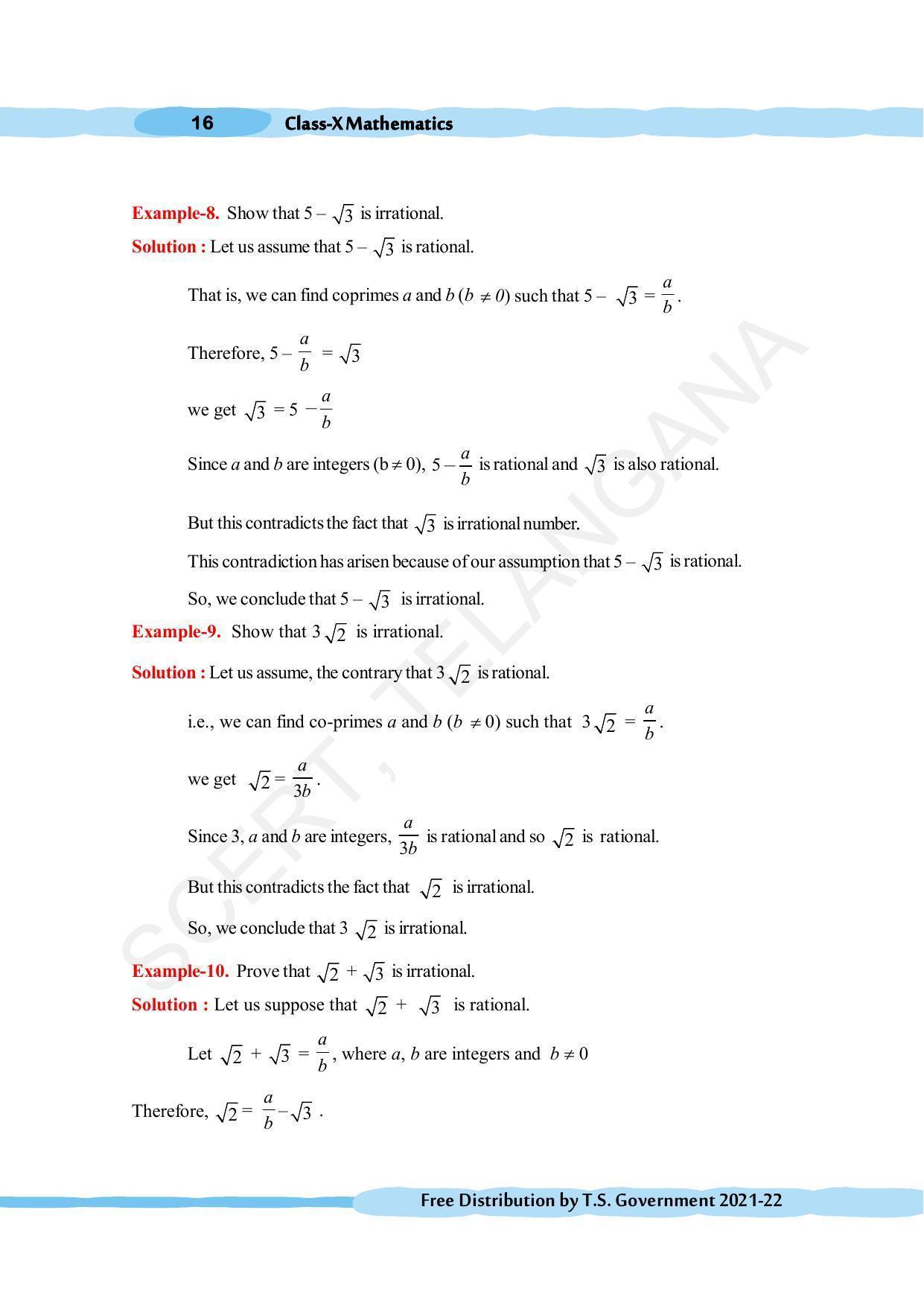 TS SCERT Class 10 Maths (English Medium) Text Book - Page 26