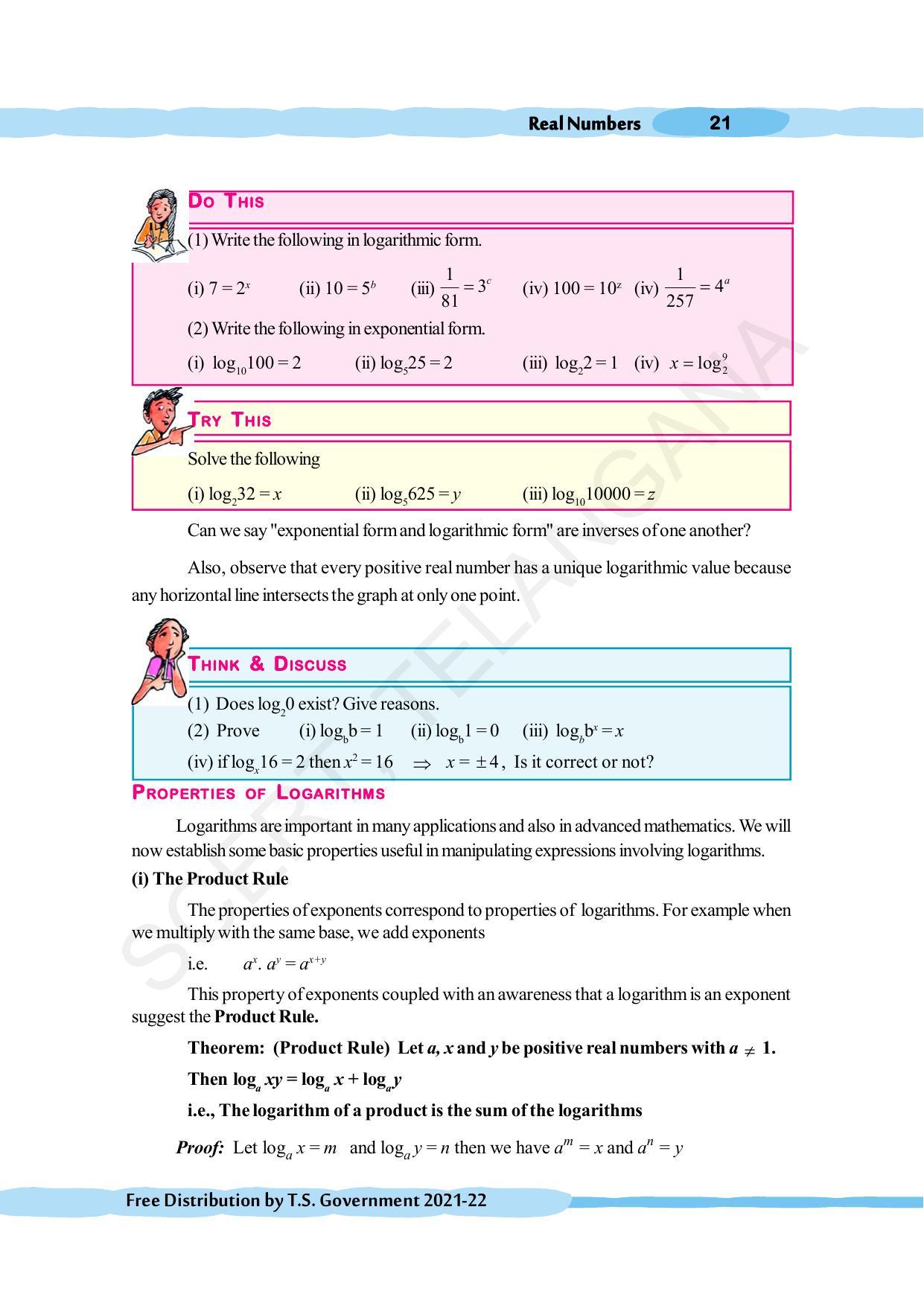 TS SCERT Class 10 Maths (English Medium) Text Book - Page 31