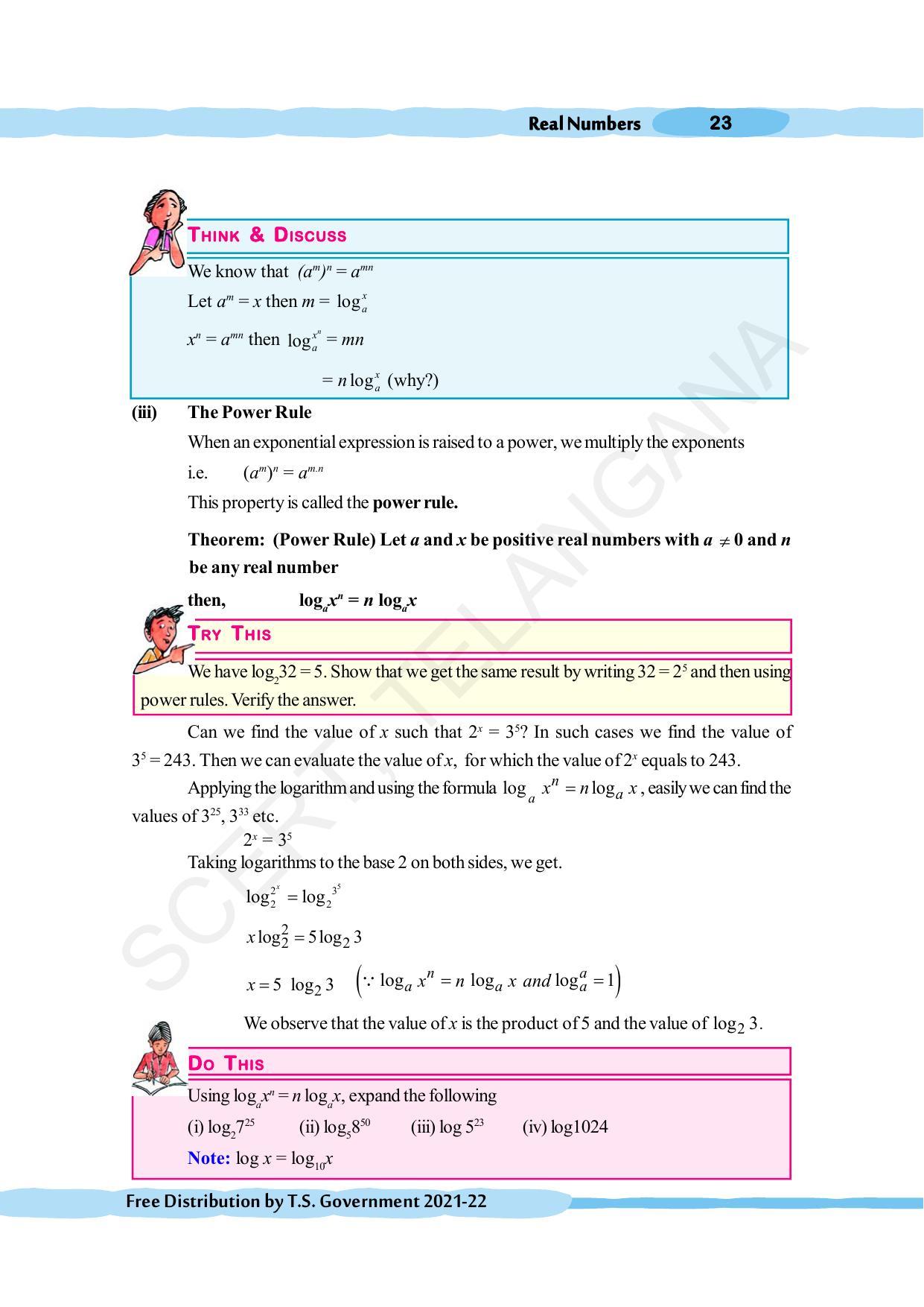 TS SCERT Class 10 Maths (English Medium) Text Book - Page 33