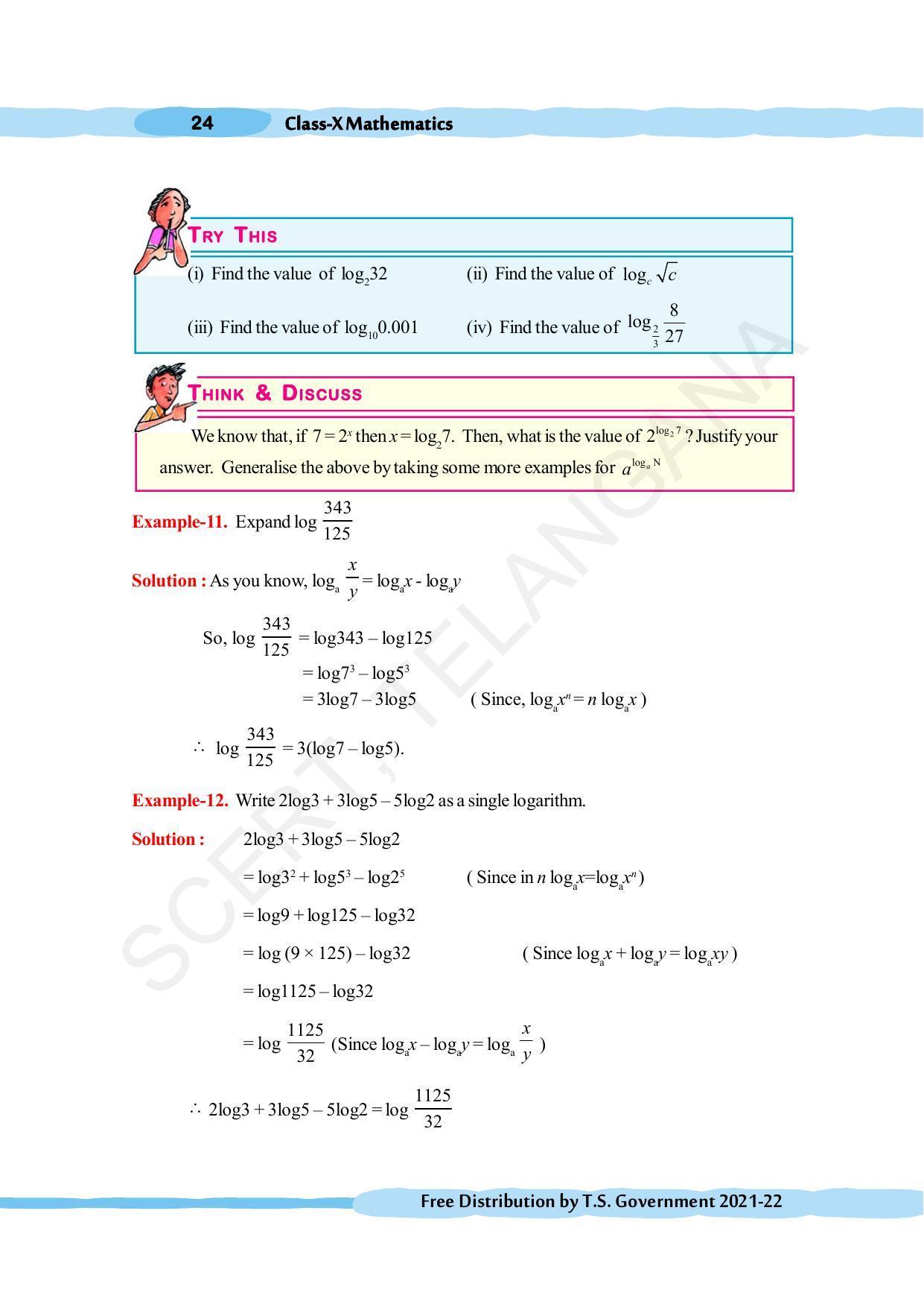 TS SCERT Class 10 Maths (English Medium) Text Book - Page 34