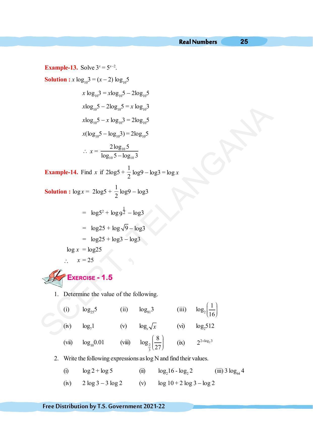 TS SCERT Class 10 Maths (English Medium) Text Book - Page 35